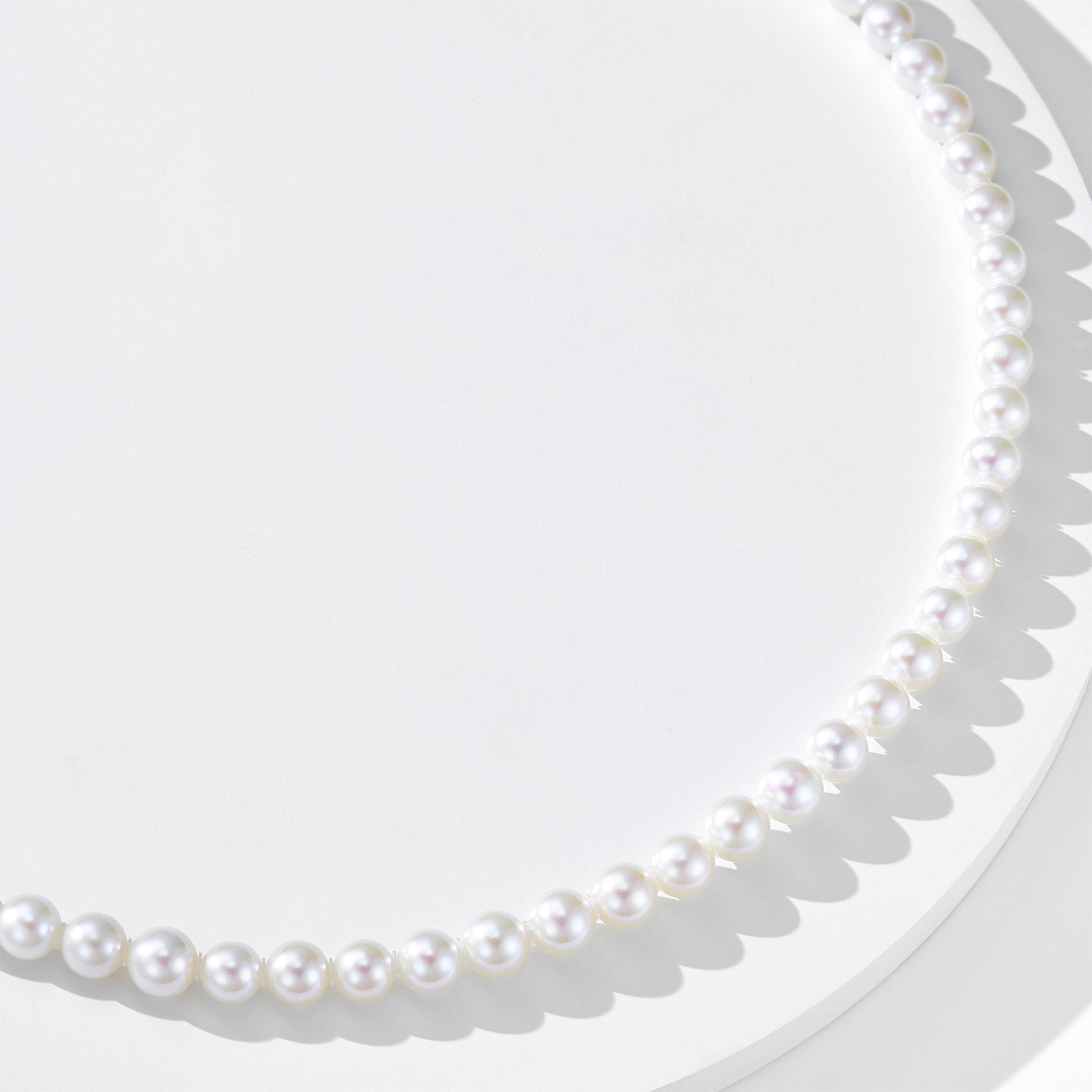 Natural pearl necklace [6-7mm]| Silver Necklace
