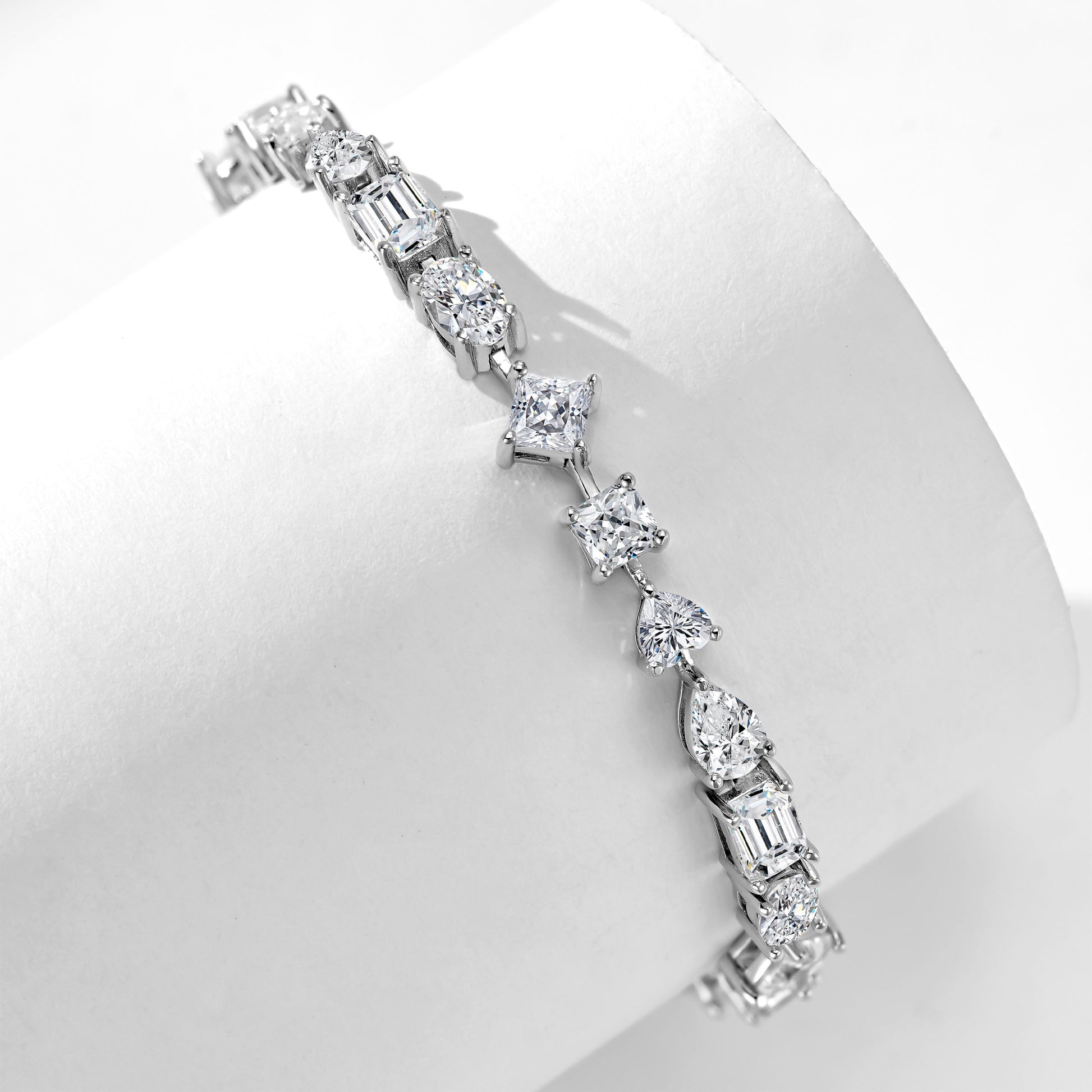 Small Multi-cut Gemstone Bracelet｜Silver Bracelet