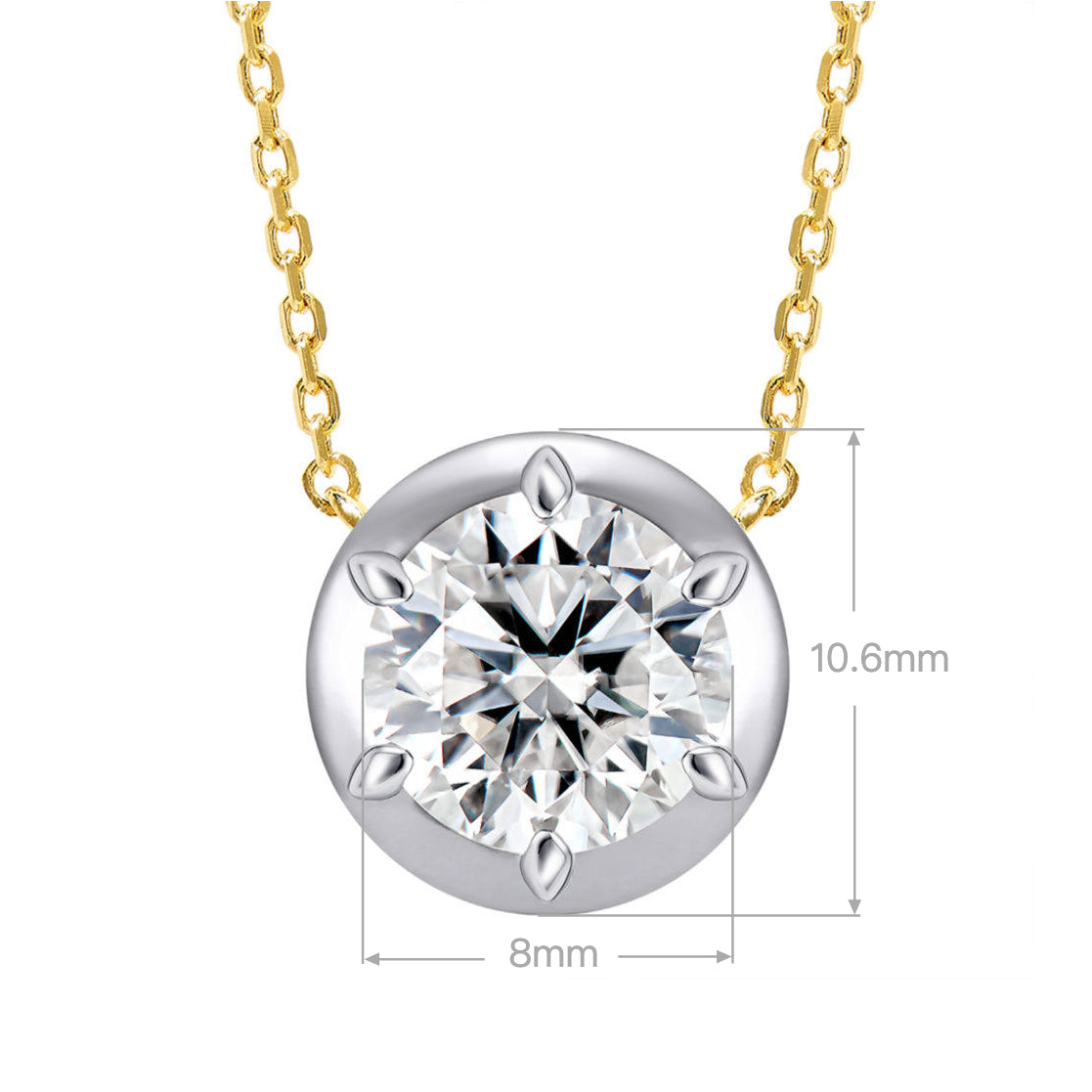 Hailey Round Pendant | Silver Necklace