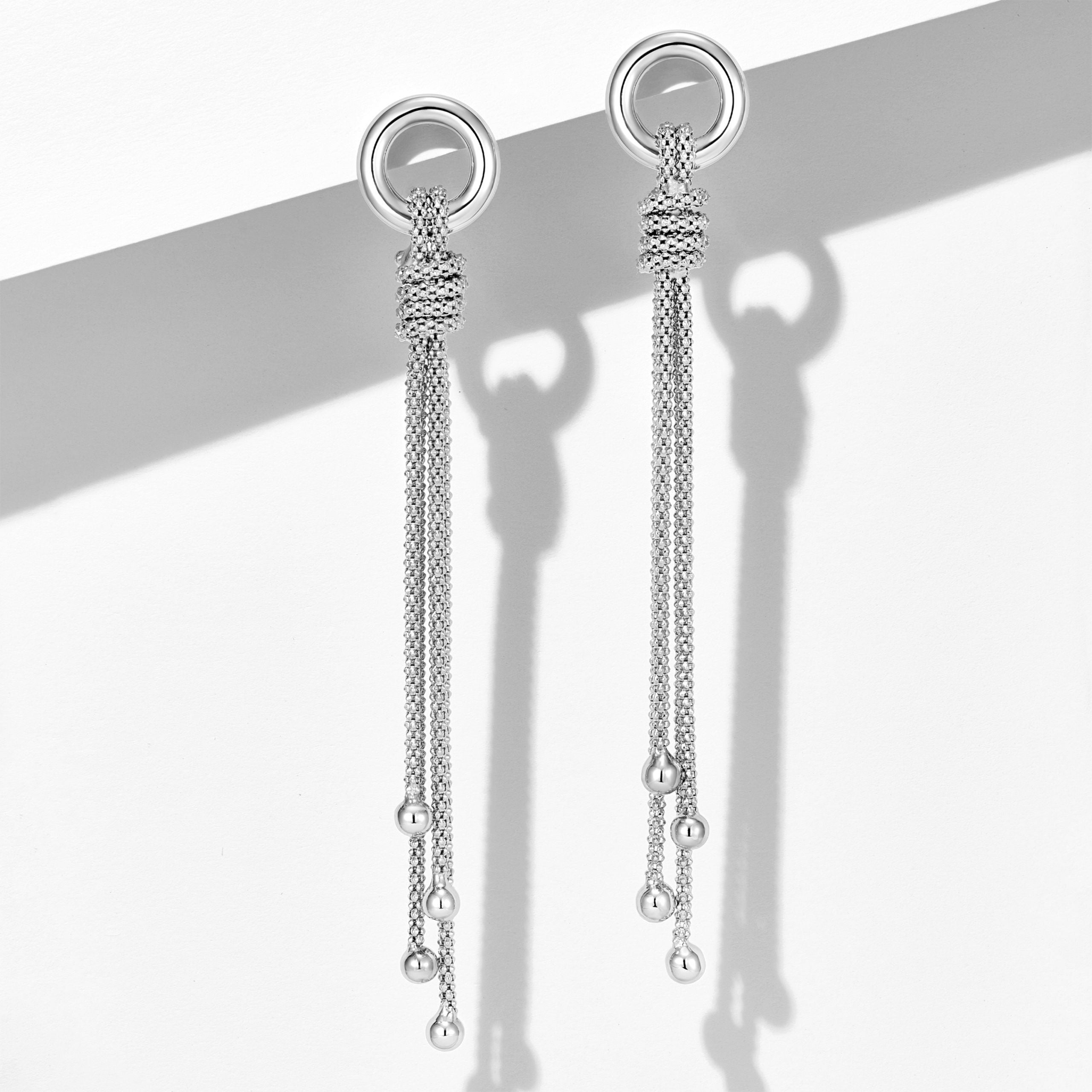 Italian Fringed Earrings | Silver Earrings