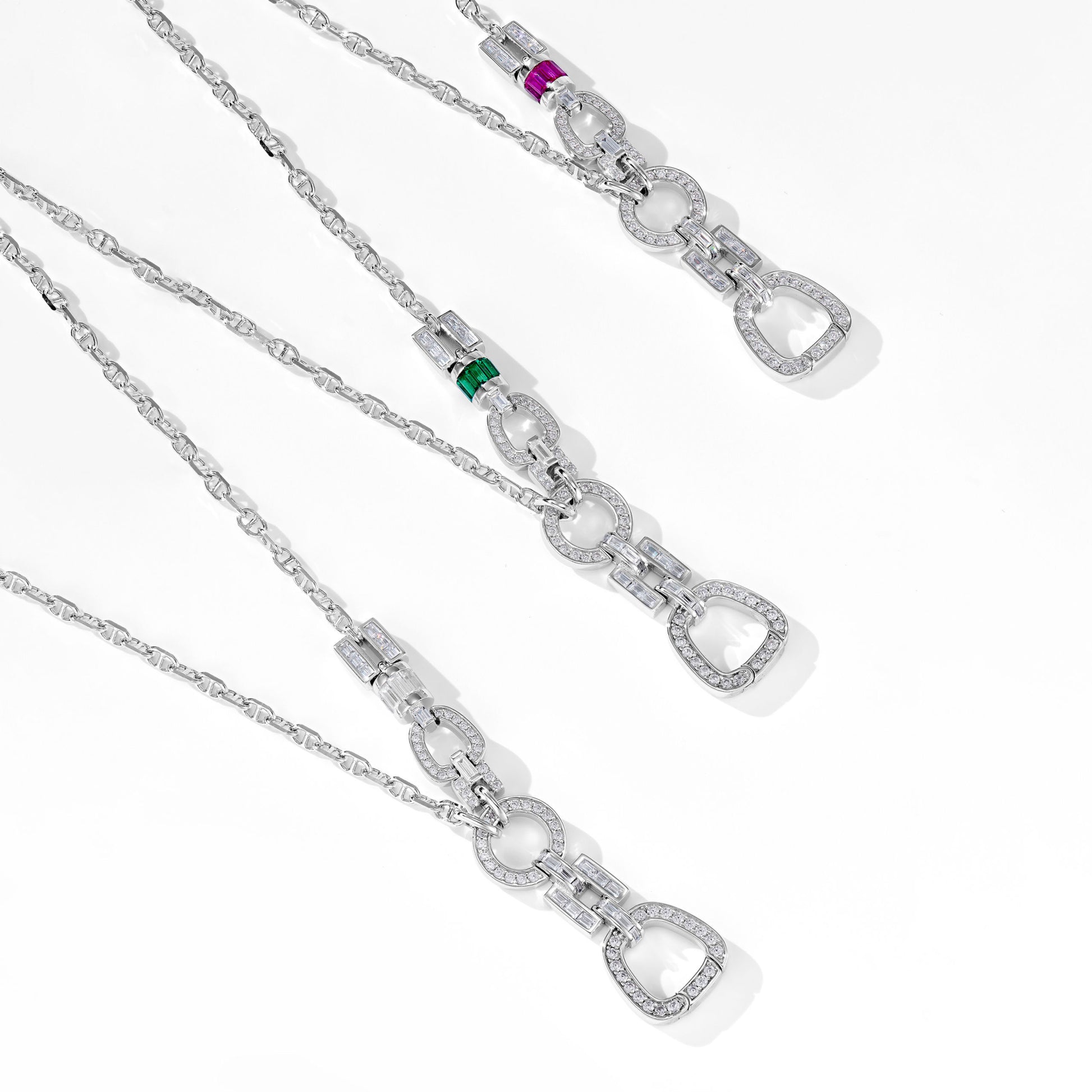 Seamless Inlay Universal Clasp Necklace | Sterling Silver