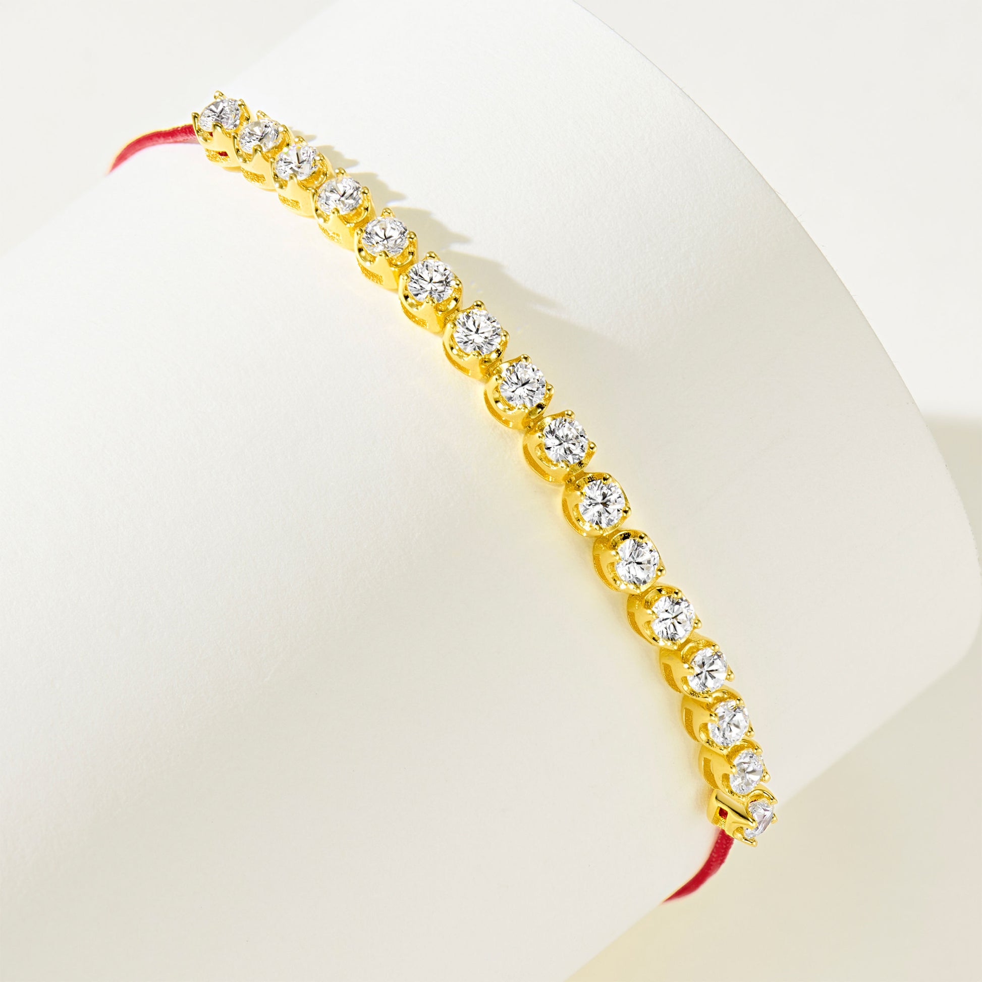 Red String Zirconia Bracelet｜Silver Bracelet