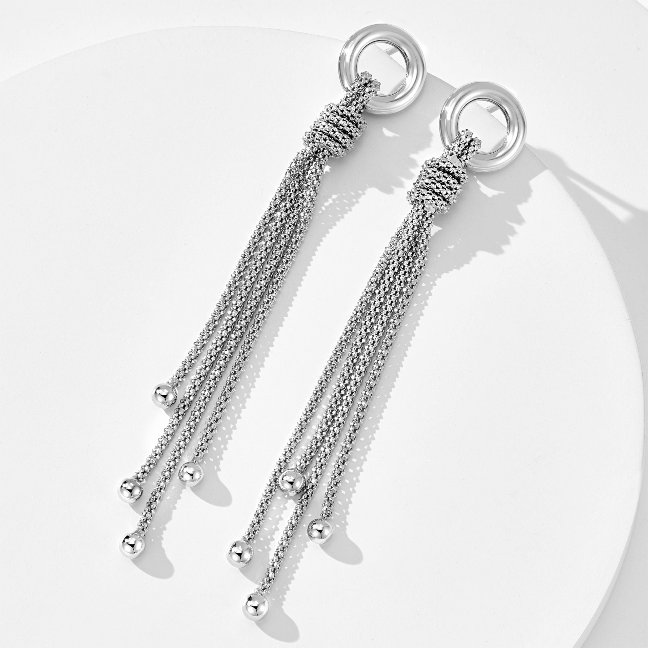 Italian Fringed Earrings | Silver Earrings