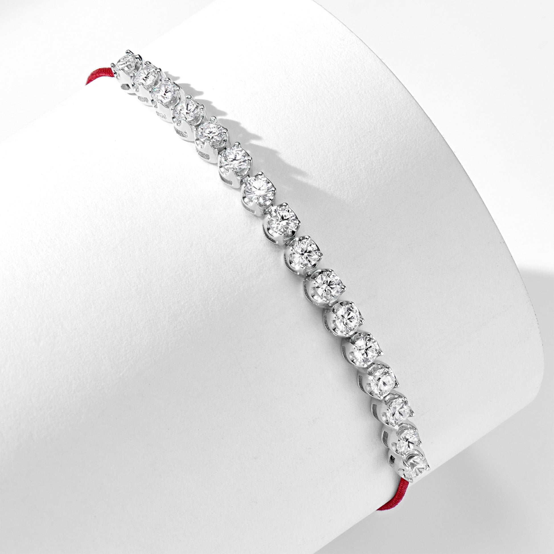 Red String Zirconia Bracelet｜Silver Bracelet