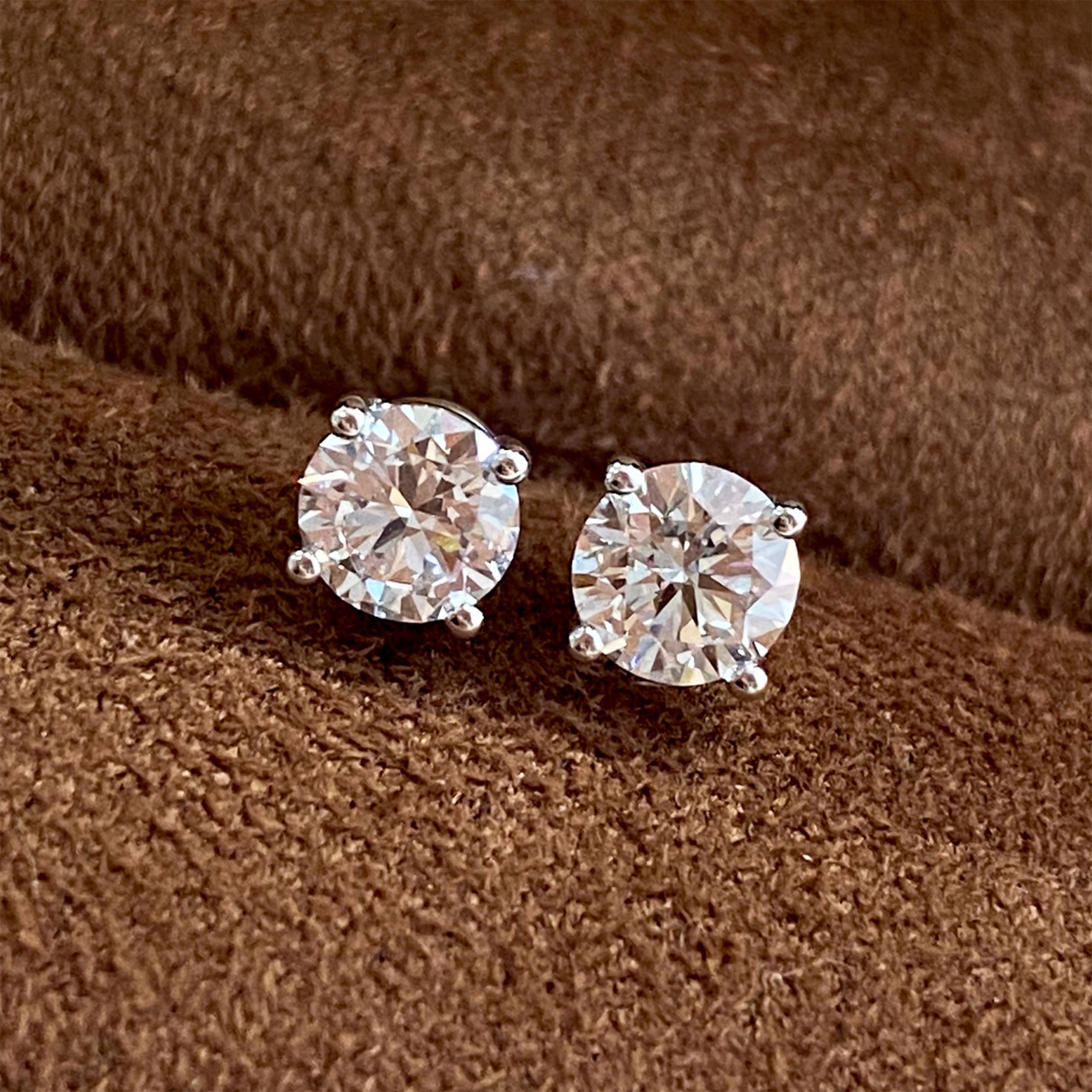 0.5ct Lab Grown Diamond Stud Earrings | Silver Earrings