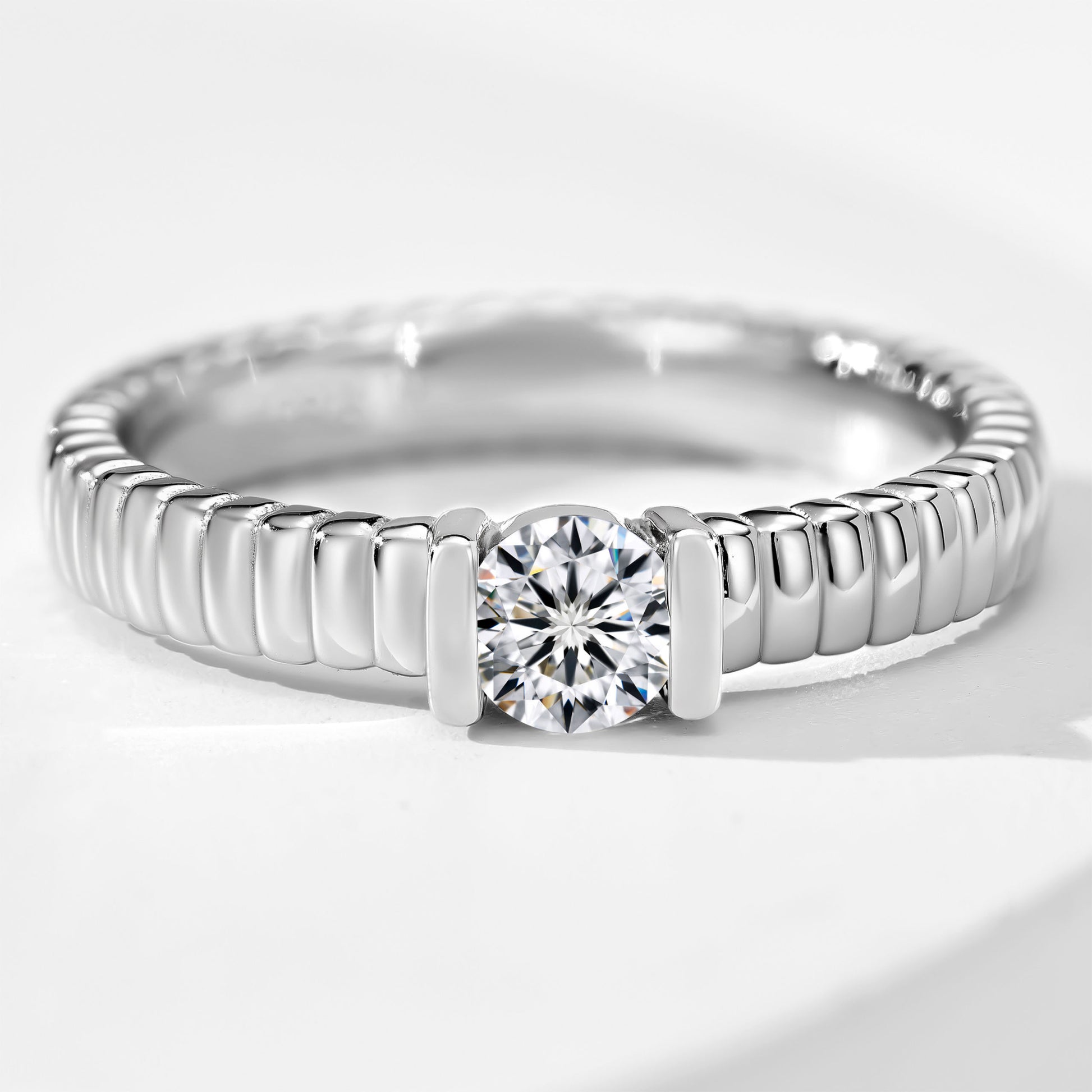 Double Band Moissanite Ring | Silver  Ring