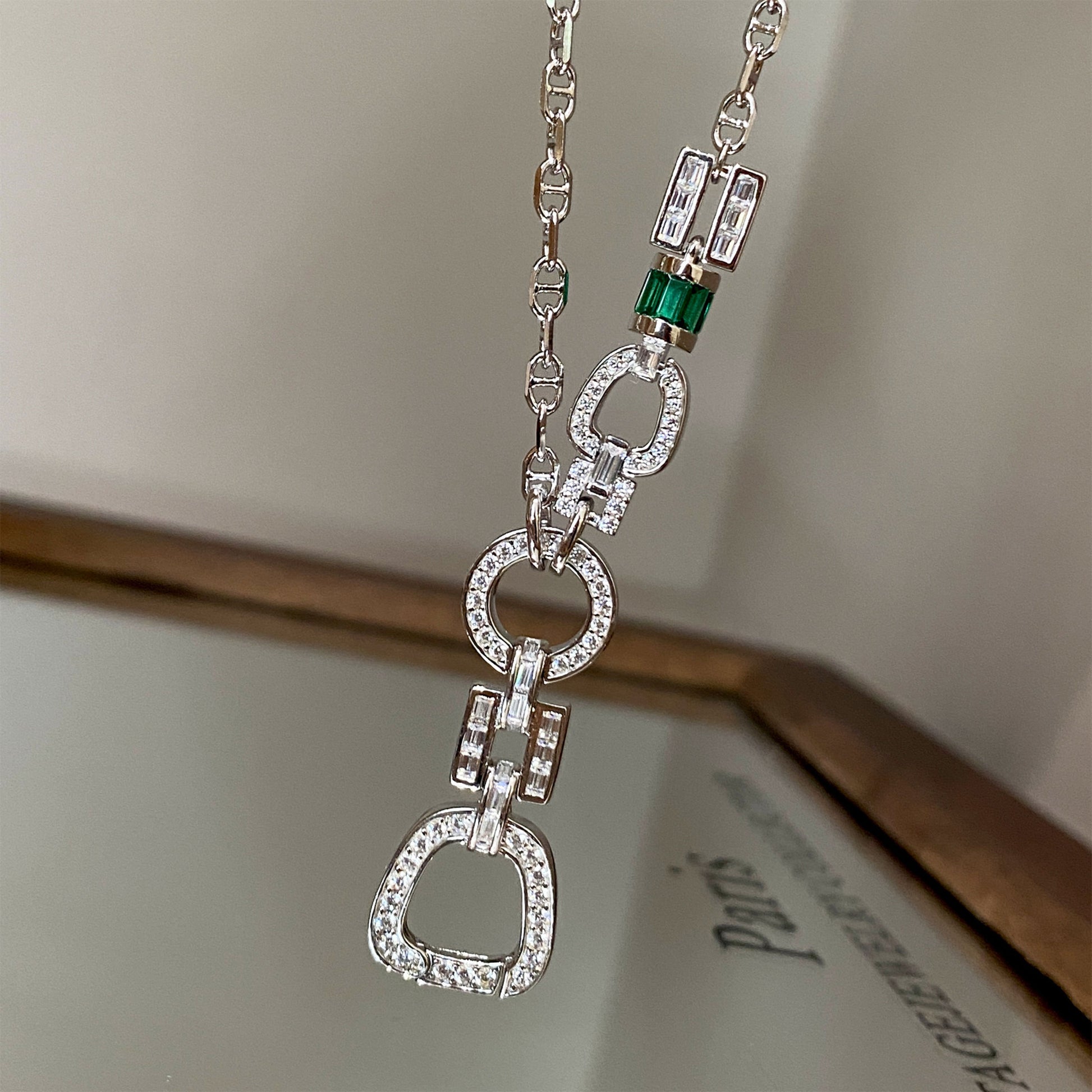 Seamless Inlay Universal Clasp Necklace | Sterling Silver