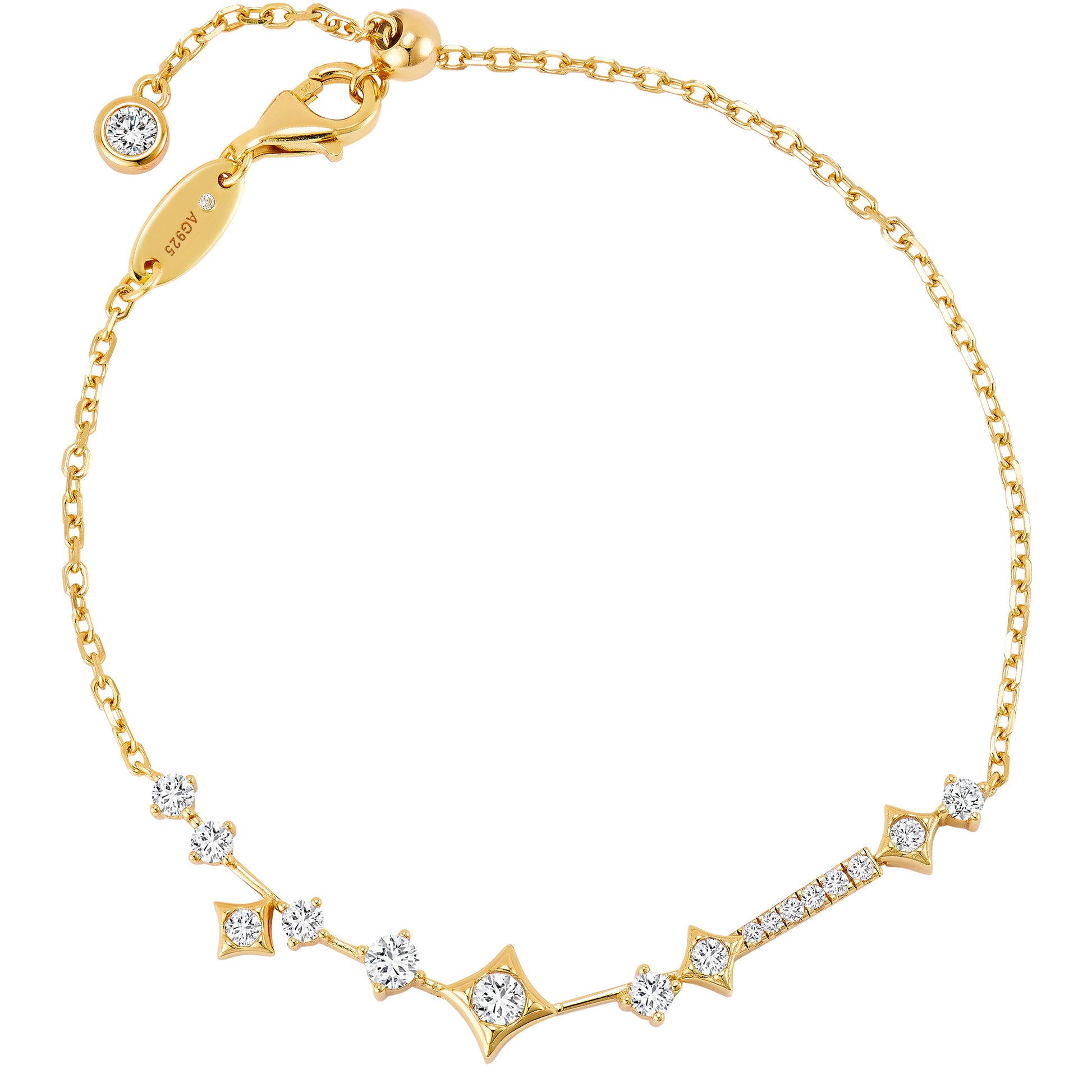 Sparkling Four-Point Star Bracelet｜Silver Bracelet