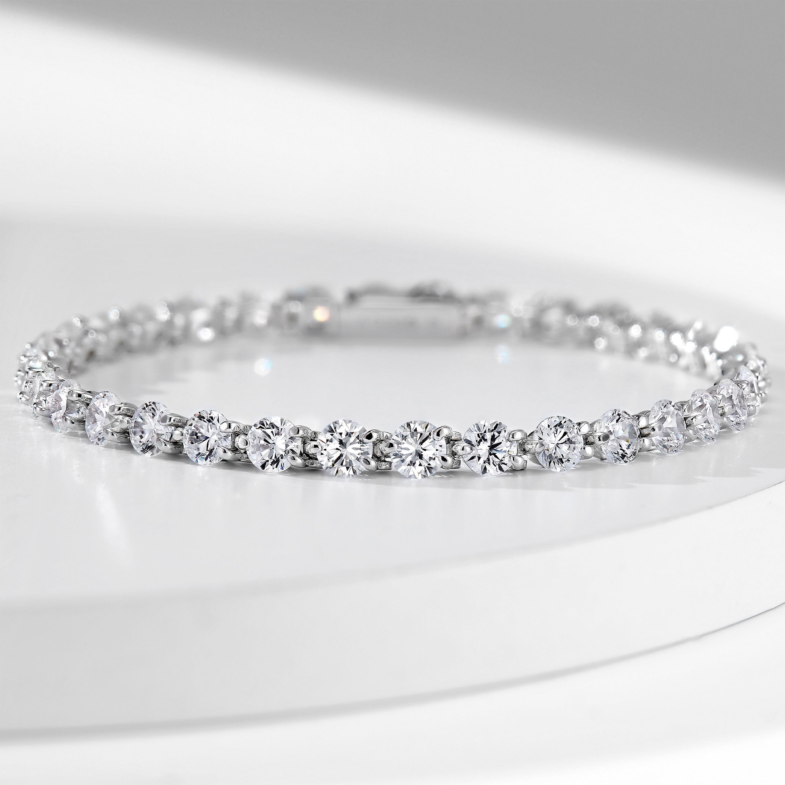 Three-prong Gemstone Bracelet｜Silver Bracelet