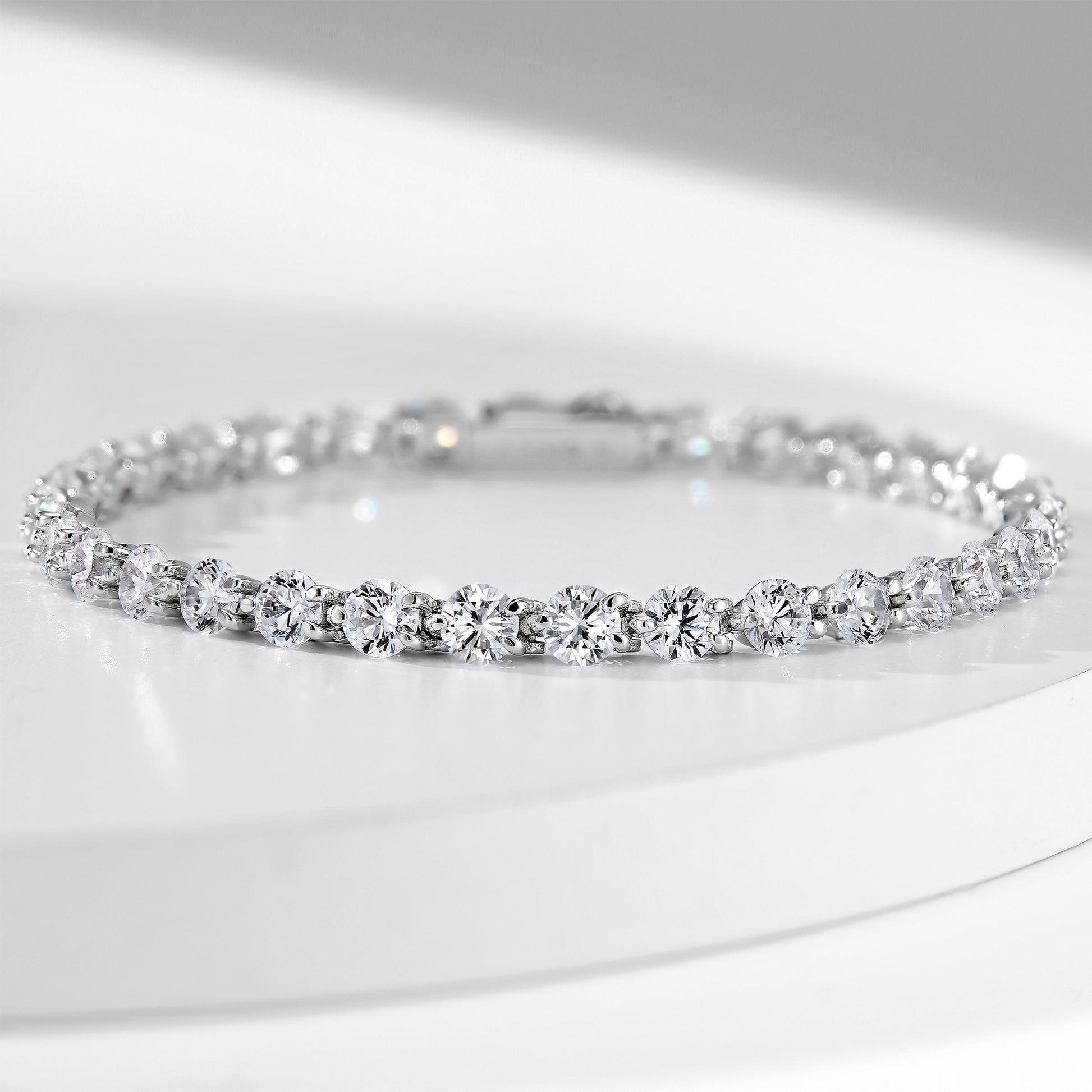 Three-prong Gemstone Bracelet｜Silver Bracelet