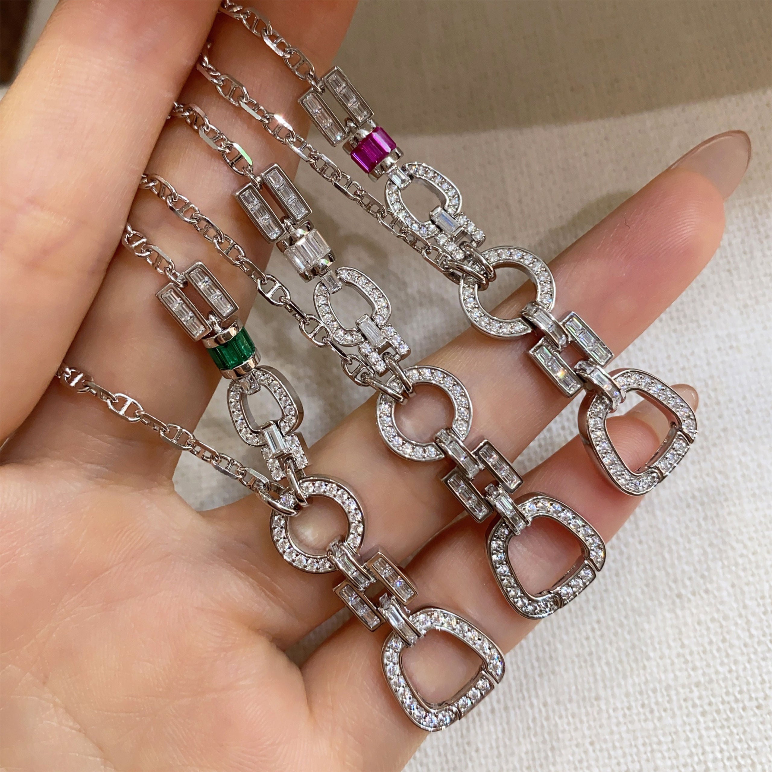 Seamless Inlay Universal Clasp Necklace | Sterling Silver