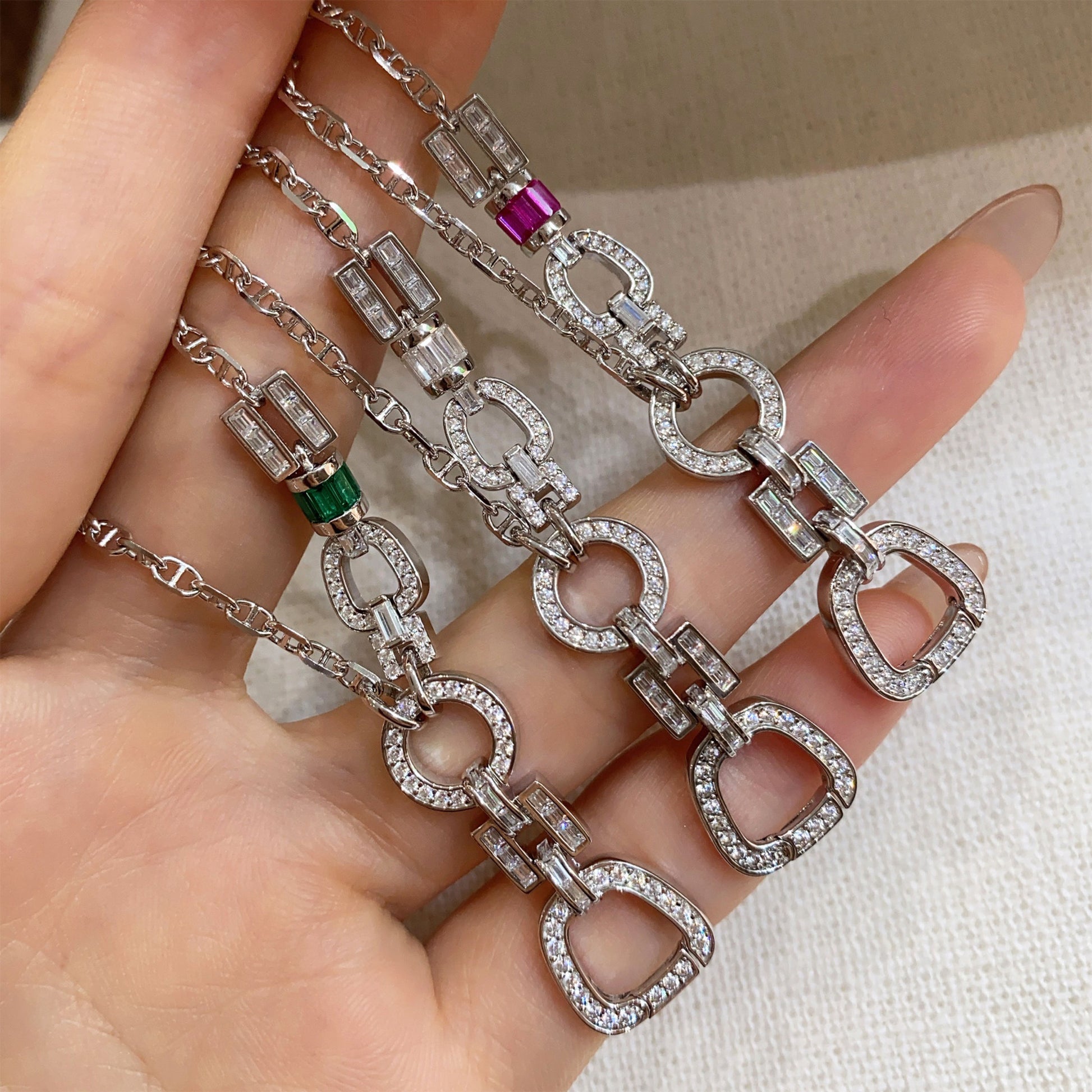Seamless Inlay Universal Clasp Necklace | Sterling Silver