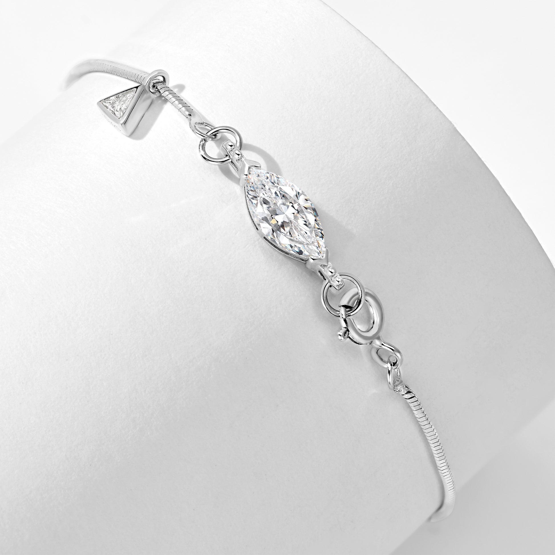 Marquise Snake Bone Bracelet｜Silver Bracelet