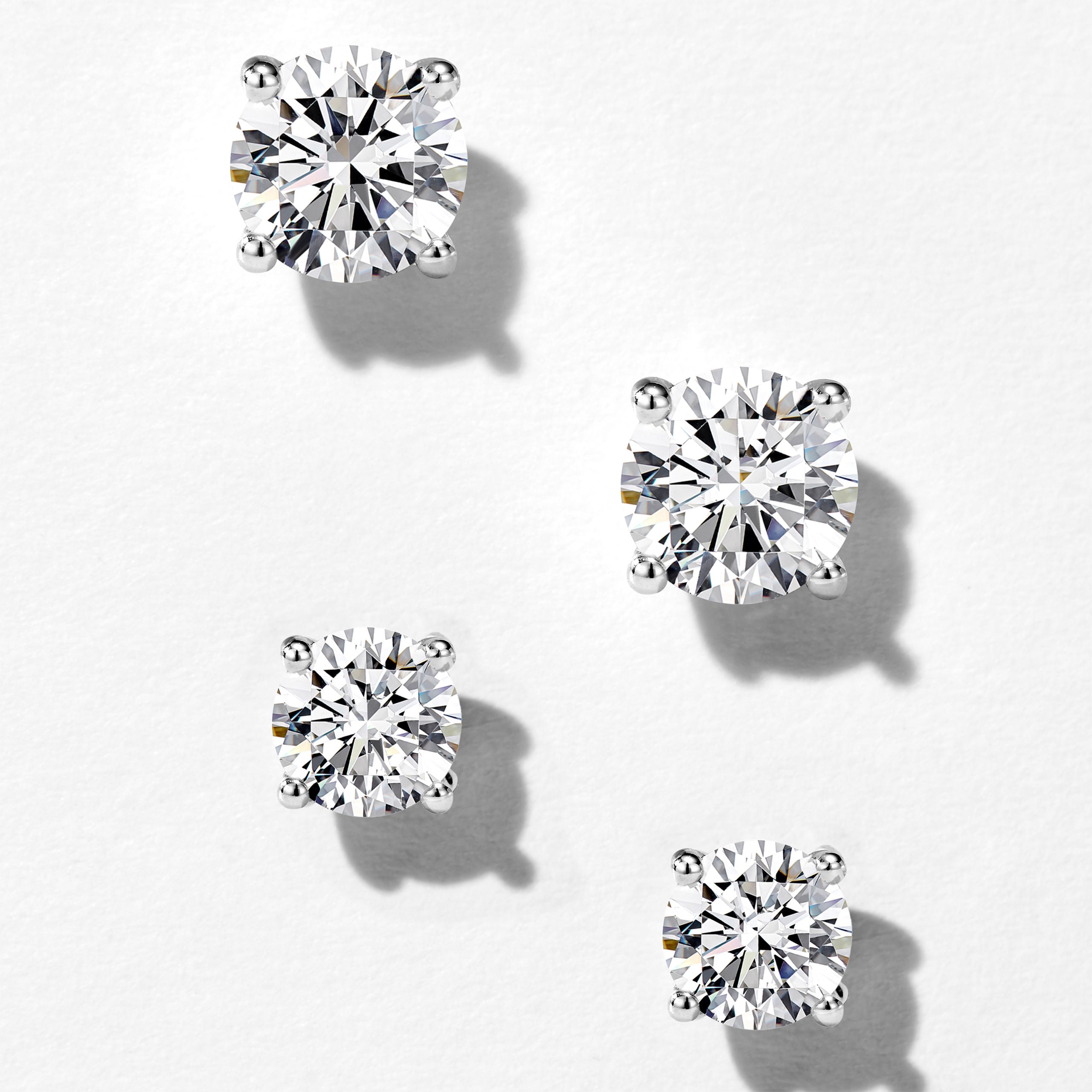 0.23ct Lab Grown Diamond Stud Earrings | Silver Earrings