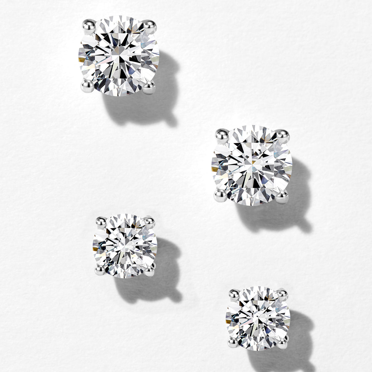 0.23ct Lab Grown Diamond Stud Earrings | Silver Earrings