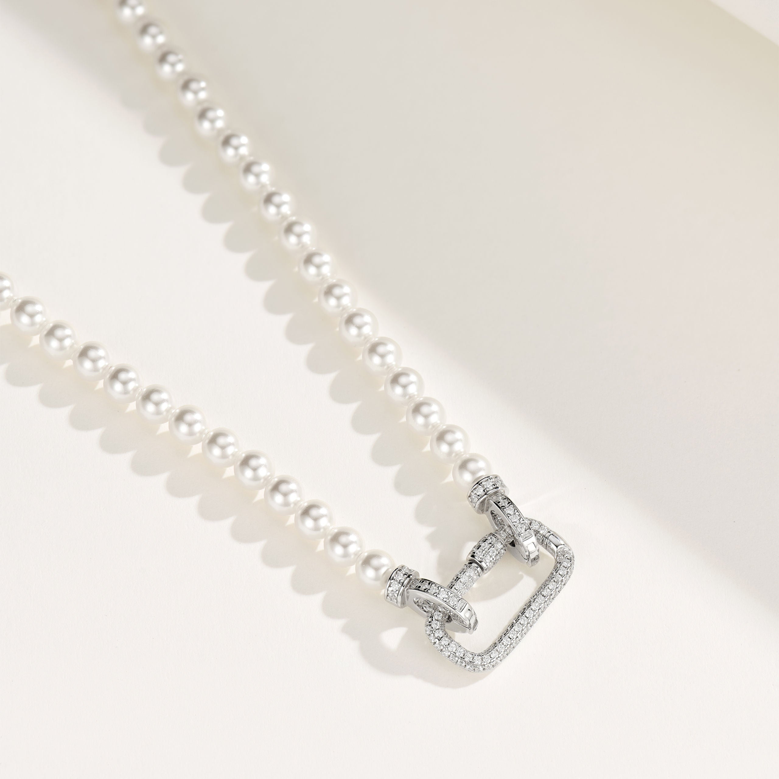 Pearl Strand Necklace With Universal Clasp  | Silver Necklace