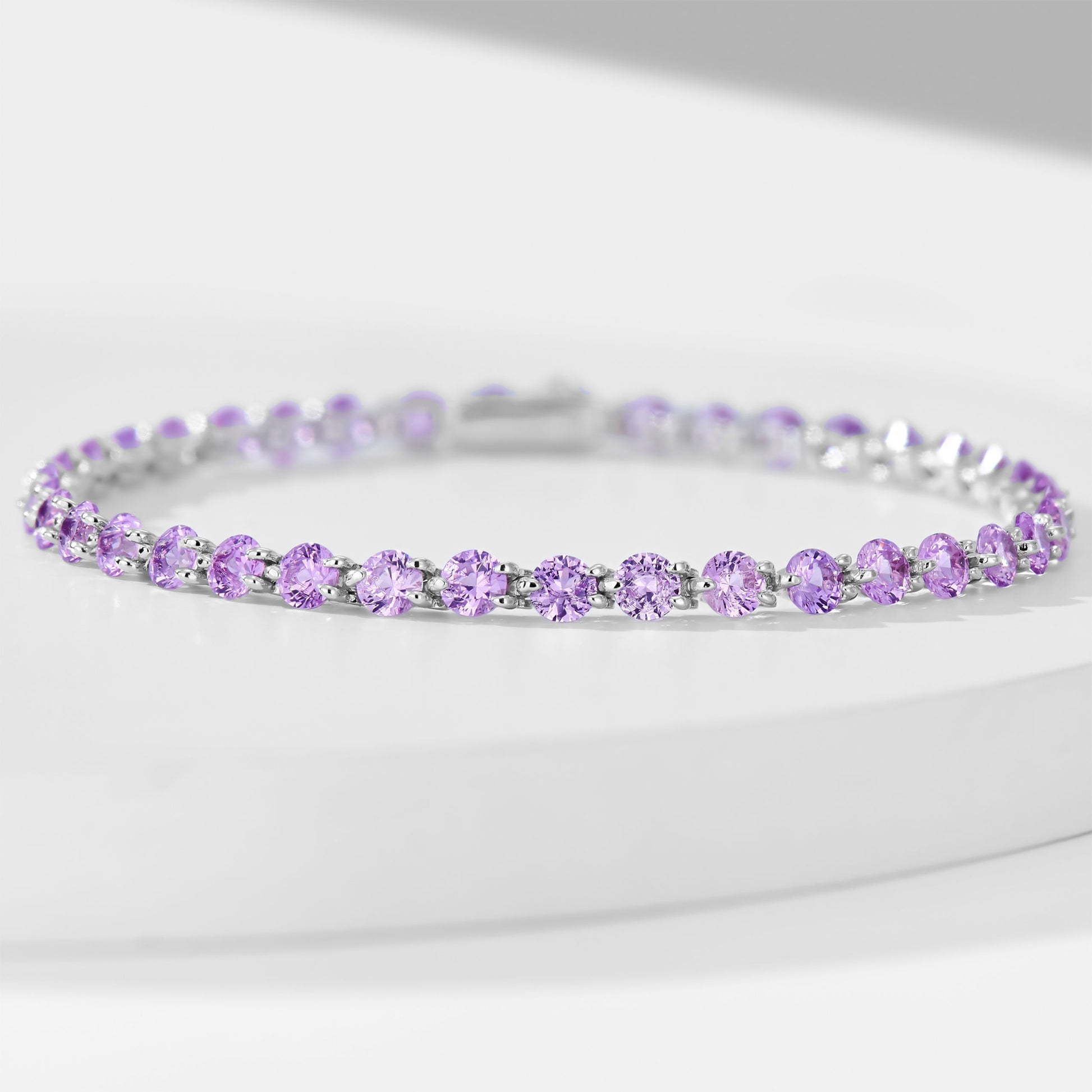 3.5mm Purple Gemstone Bracelet｜Silver Bracelet