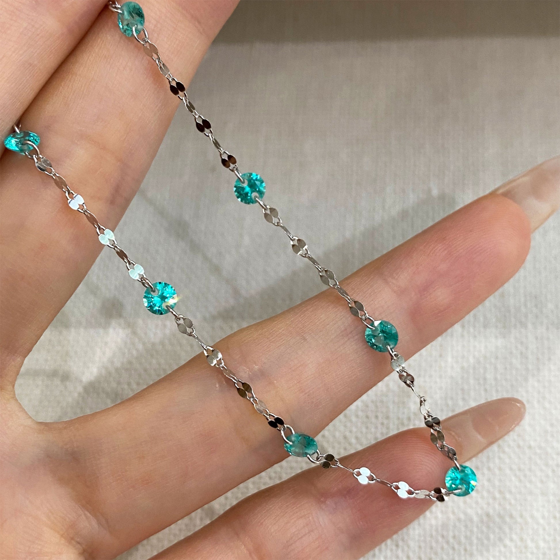 Shimmer Wave Choker Necklace | Silver Necklace
