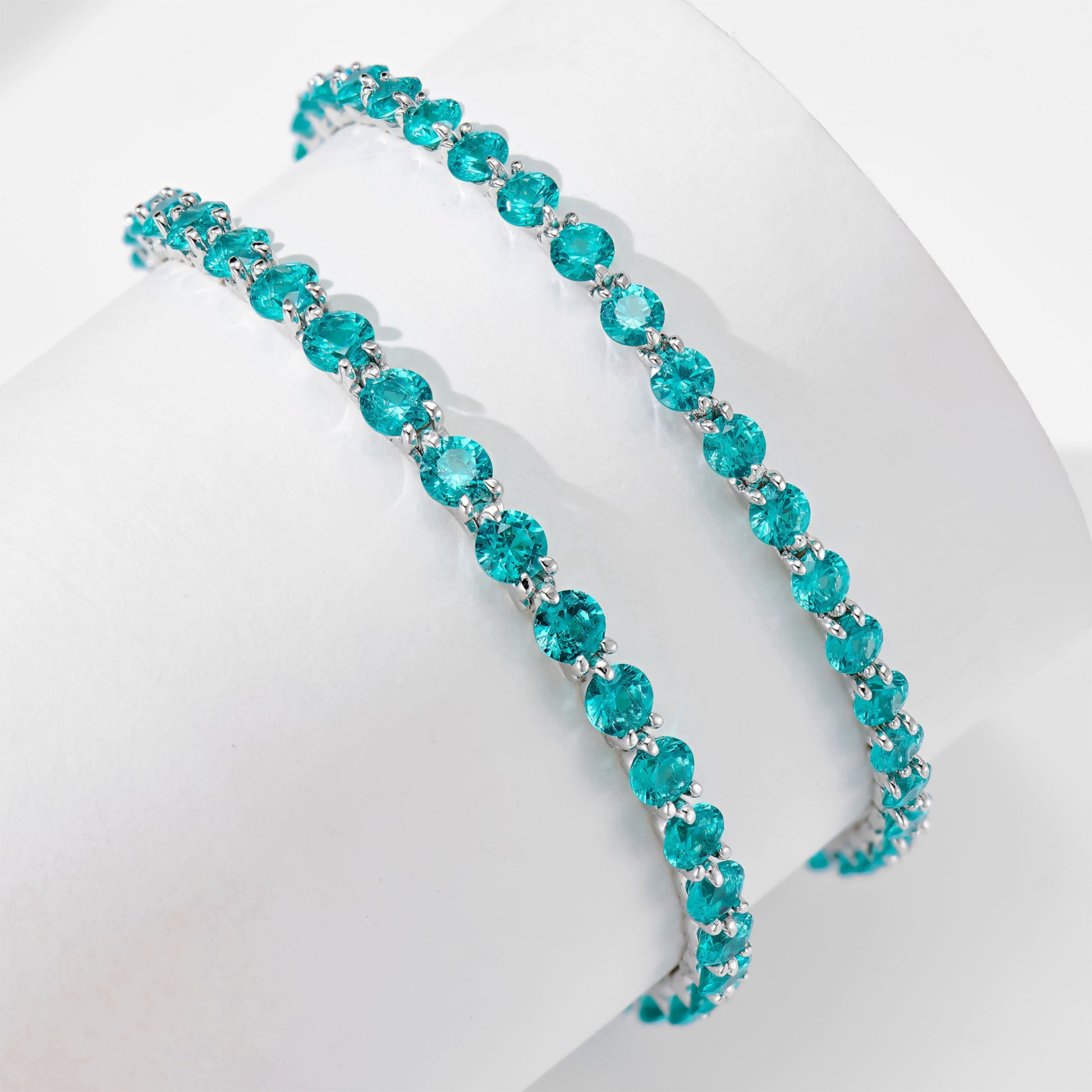 3.5mm Blue Gemstone Bracelet｜Silver Bracelet