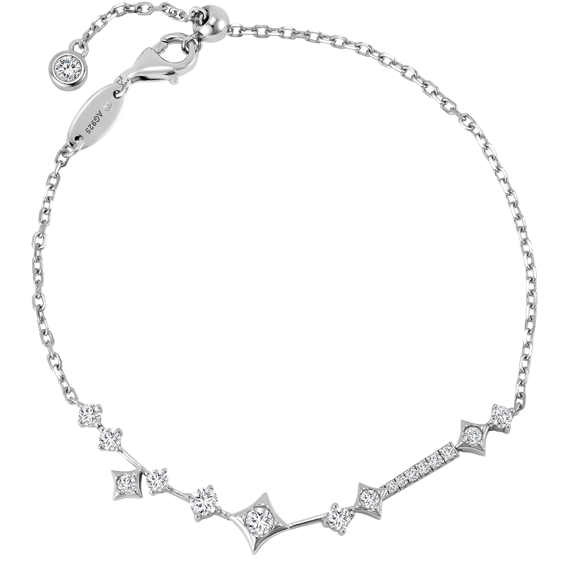 Sparkling Four-Point Star Bracelet｜Silver Bracelet