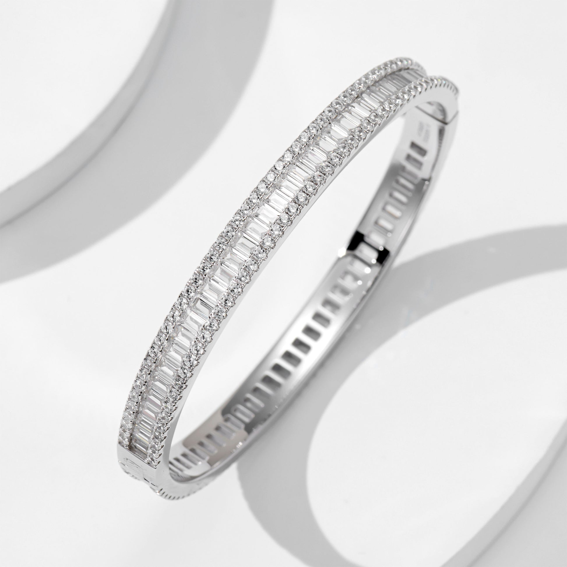 Delicate Baguette-Cut Bracelet | Silver Bracelet