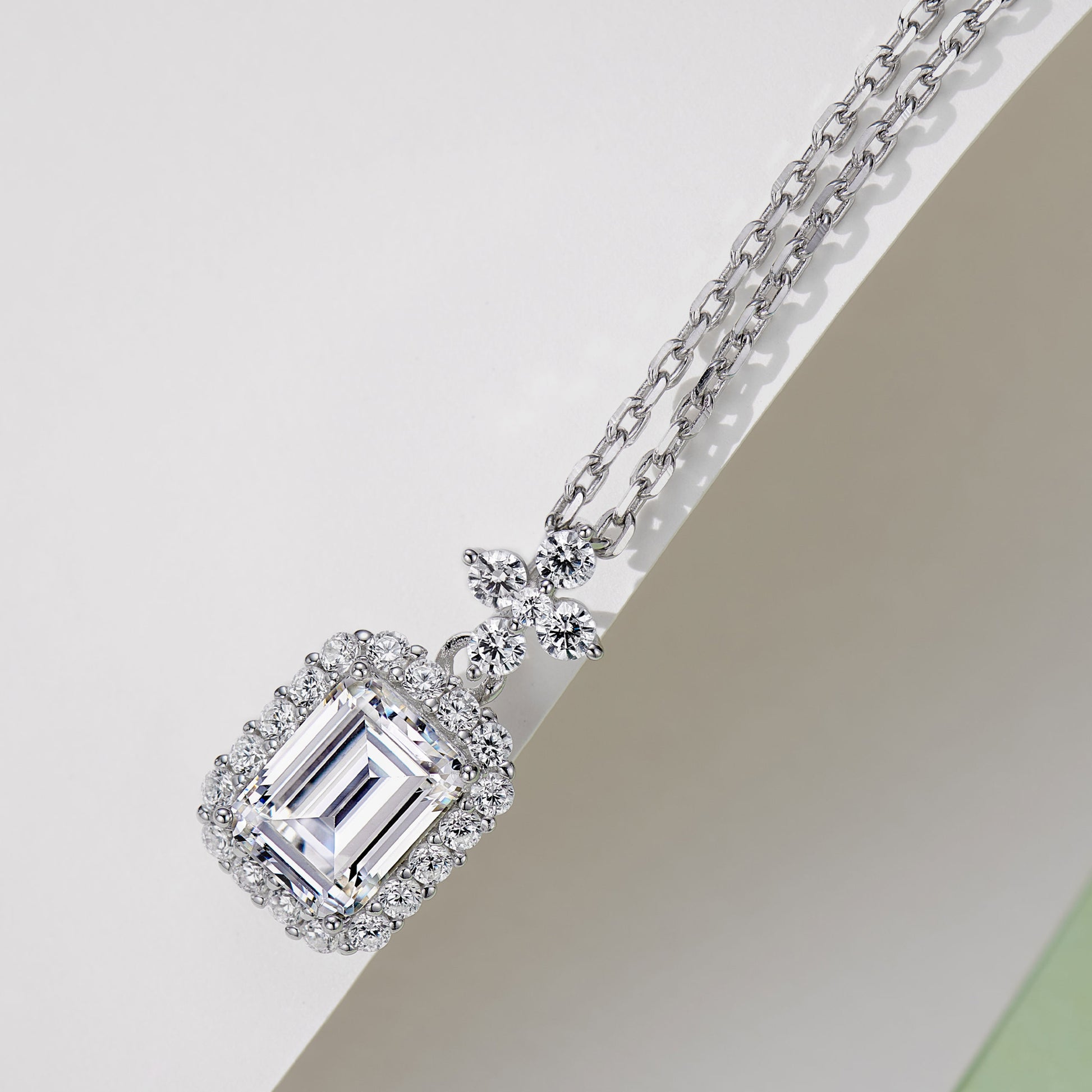Trendy Perfume Bottle Shaped Pendant | Silver Necklace