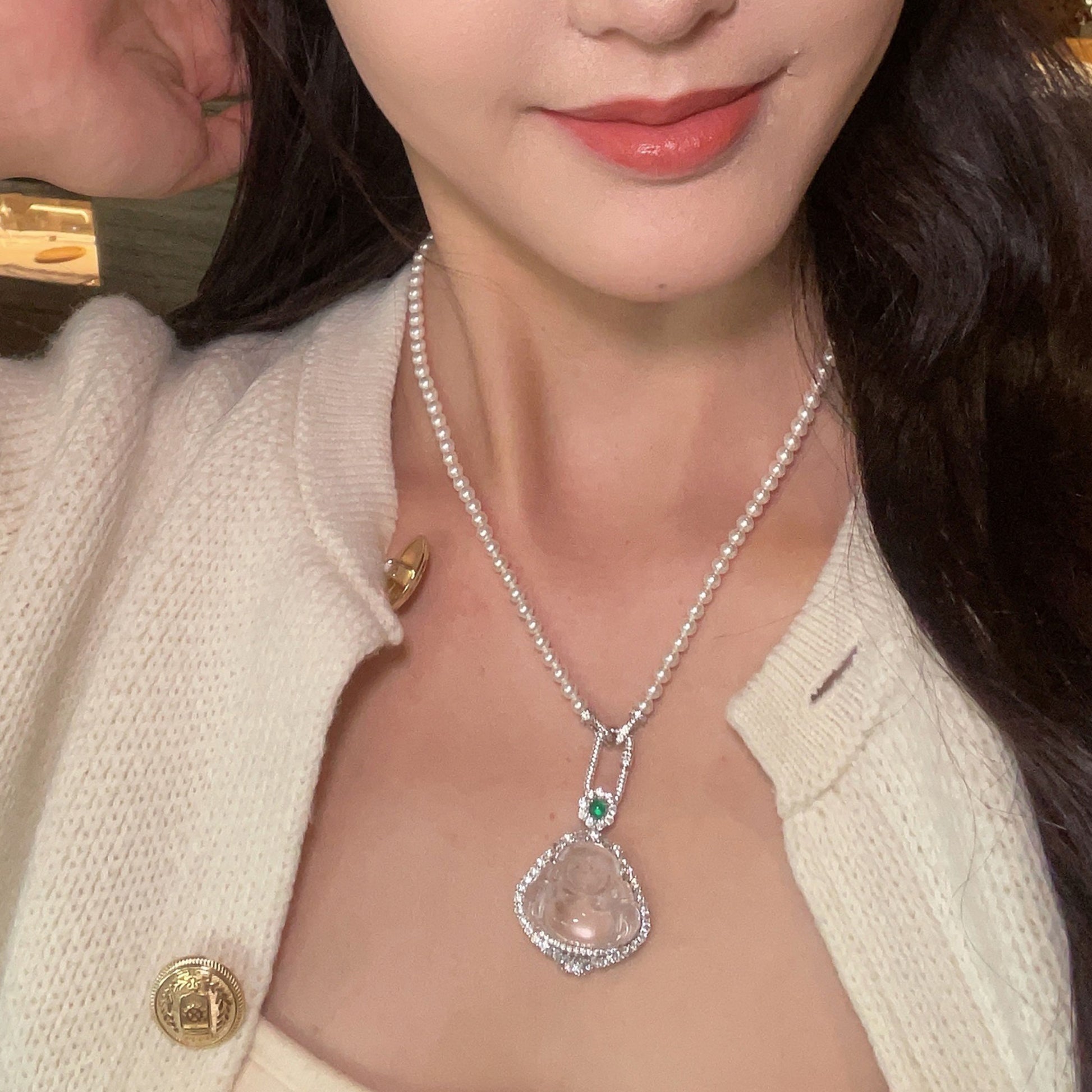 Pearl Strand Necklace With Universal Clasp  | Silver Necklace