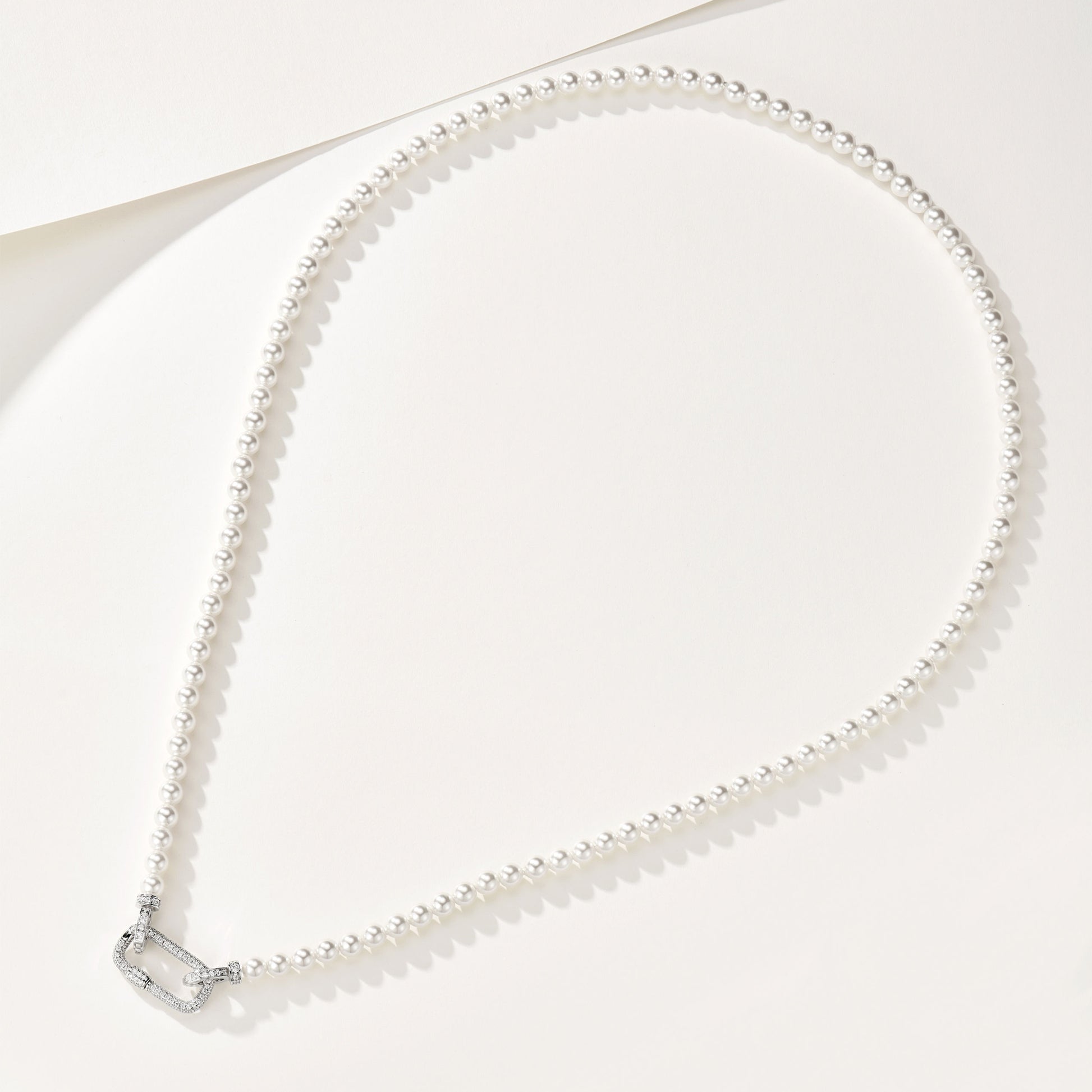 Pearl Strand Necklace With Universal Clasp  | Silver Necklace