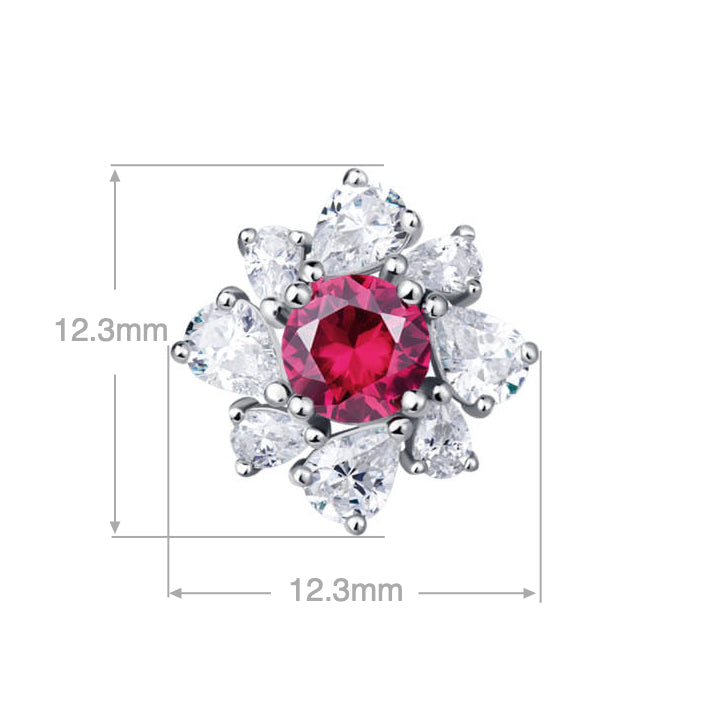 Romantic Flower Stud Earrings | Silver Earrings