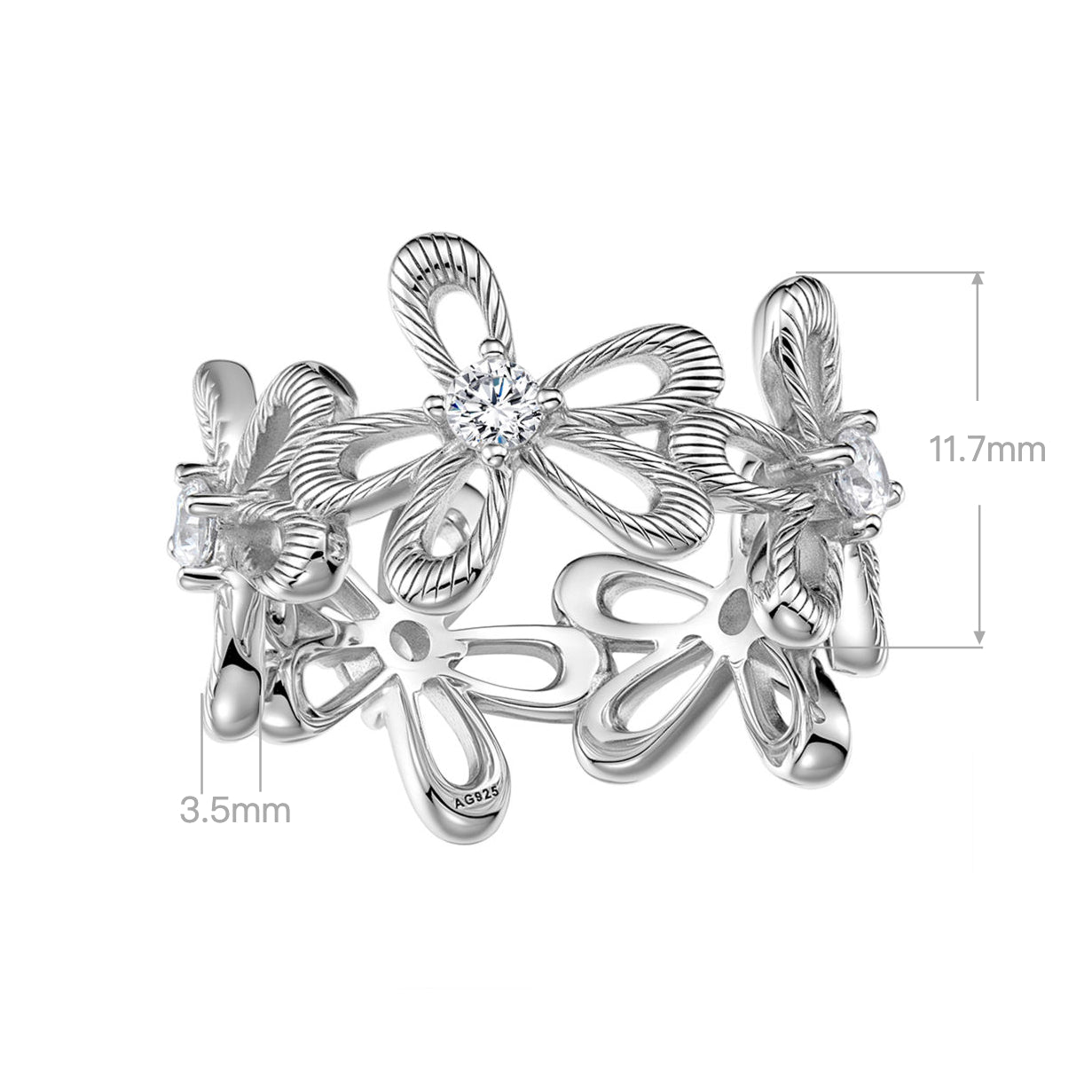 Lace Flower Ring | Silver Ring