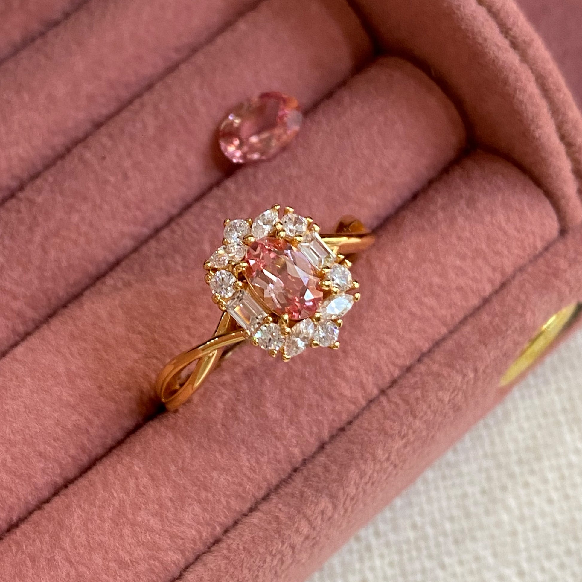 Pink Gem Oval Ring | Silver  Ring