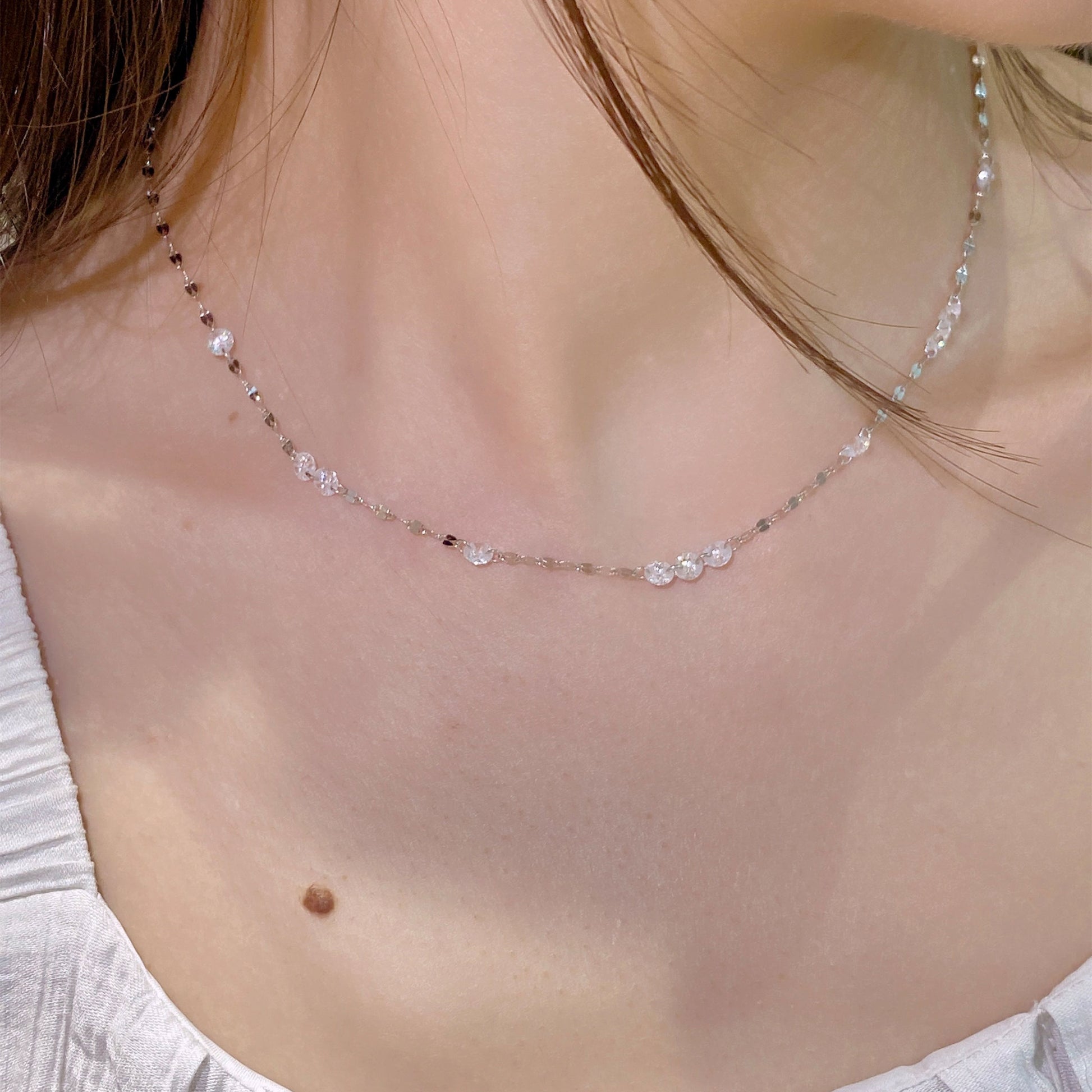 Sparkling Necklace | Silver Necklace