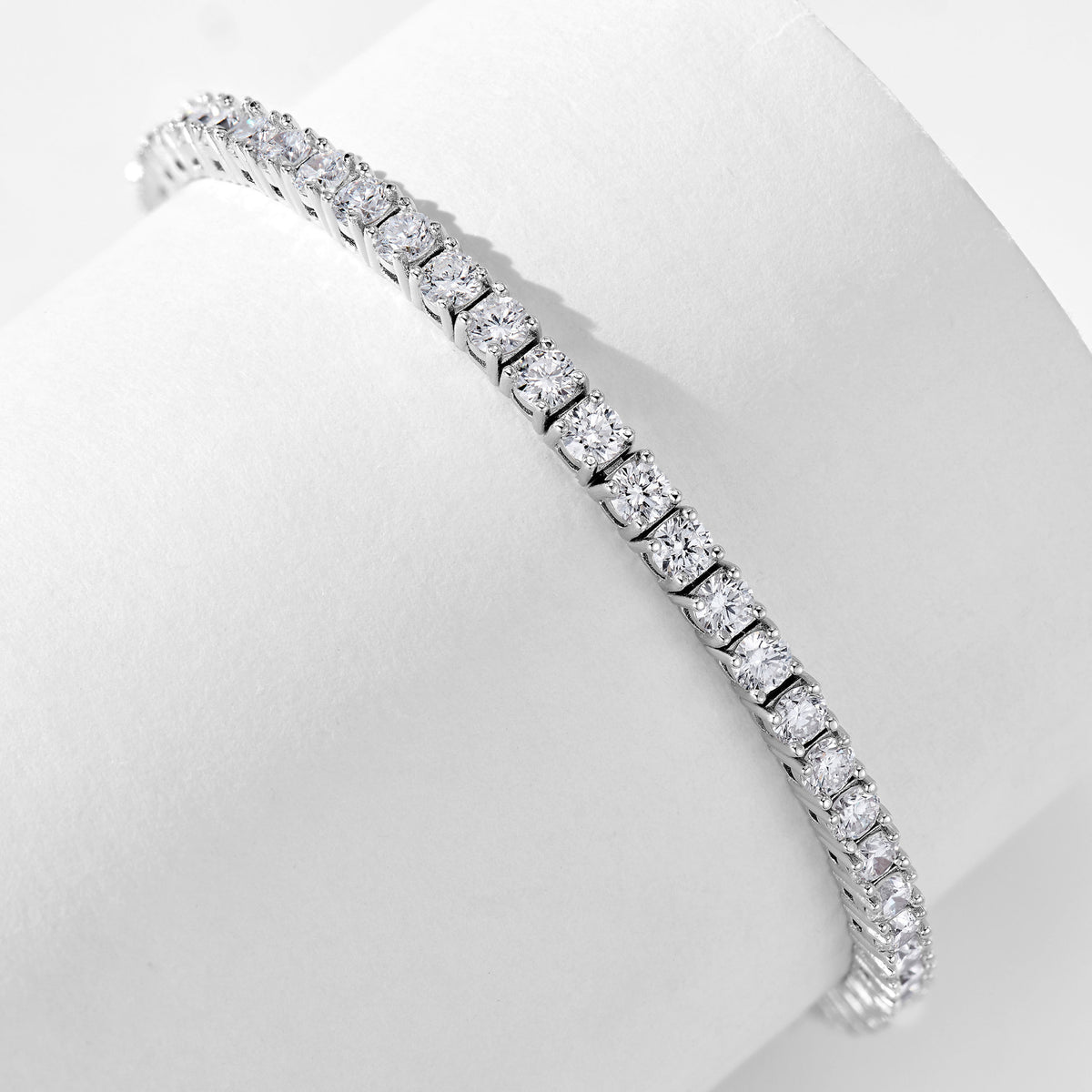 0.1ct Lab Grown Diamond Tennis Bracelet  | Silver Bracelet