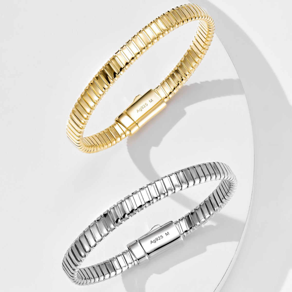 Flexible Gas Tube Bangle | Silver Bracelet