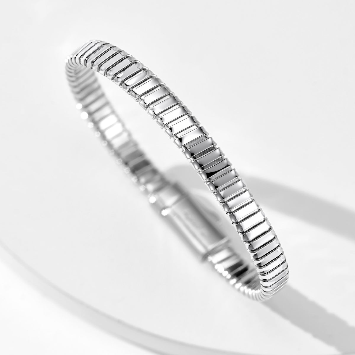 Flexible Gas Tube Bangle | Silver Bracelet