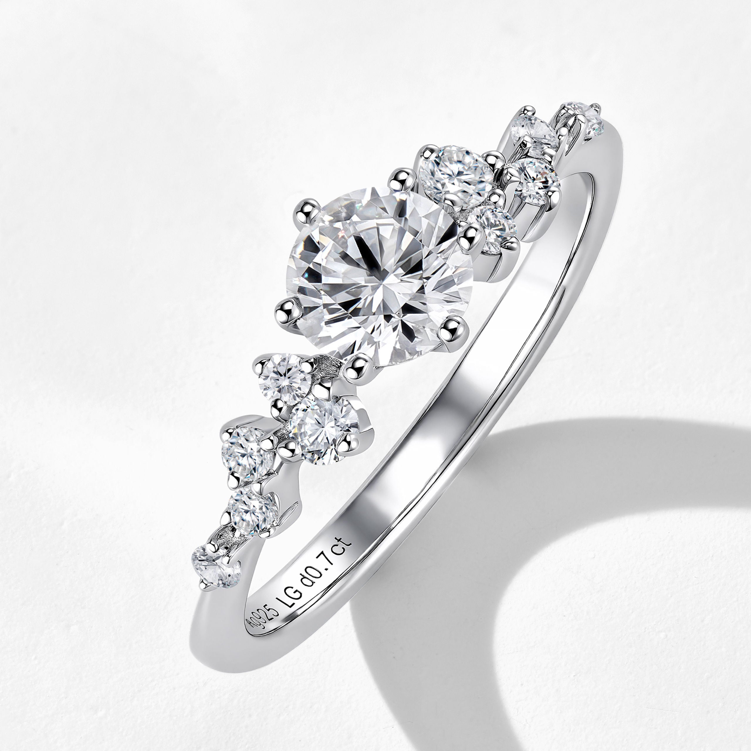 Lab Grown Diamond Love Letter Ring | Silver Ring