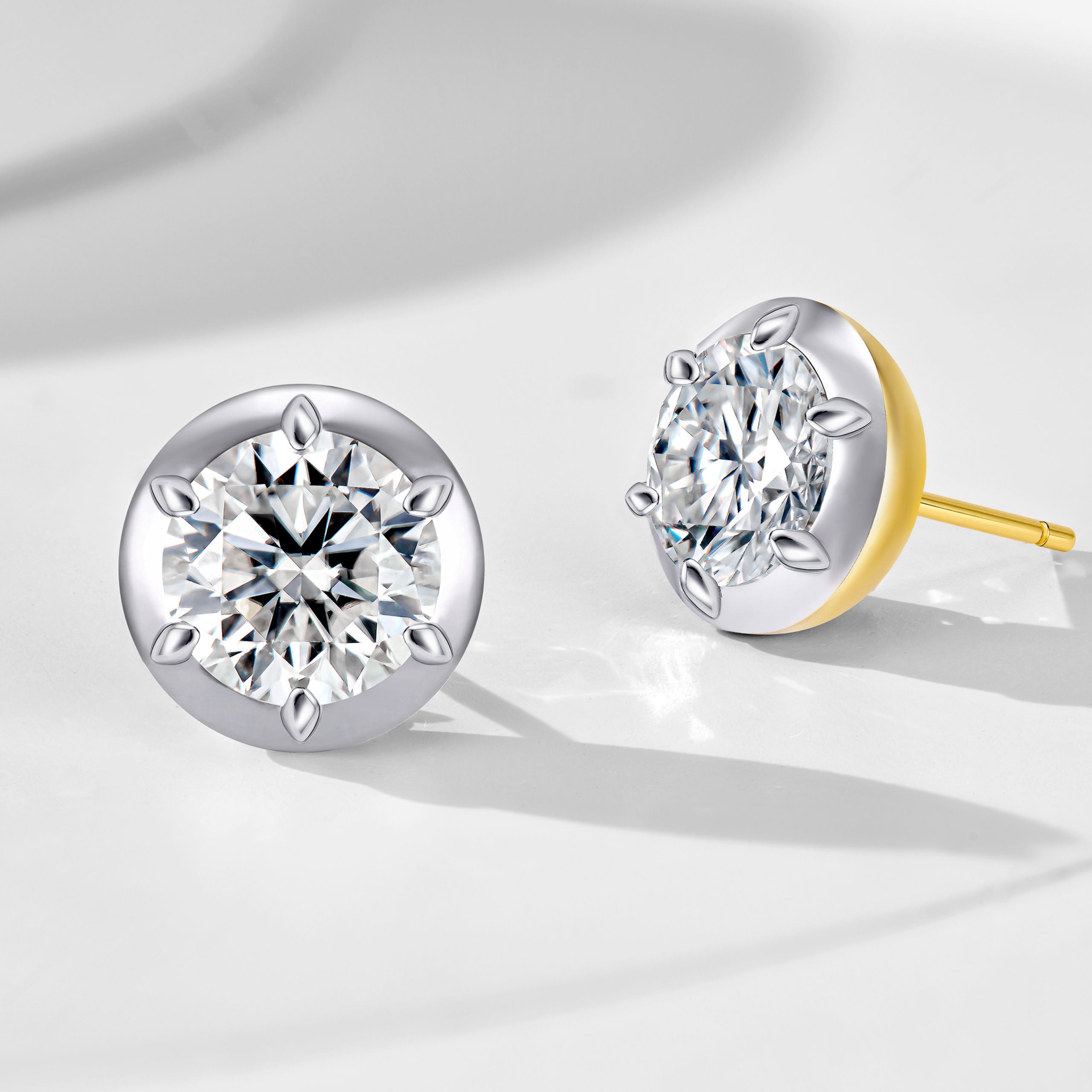Hailey Round Stud Earrings｜Silver Earrings