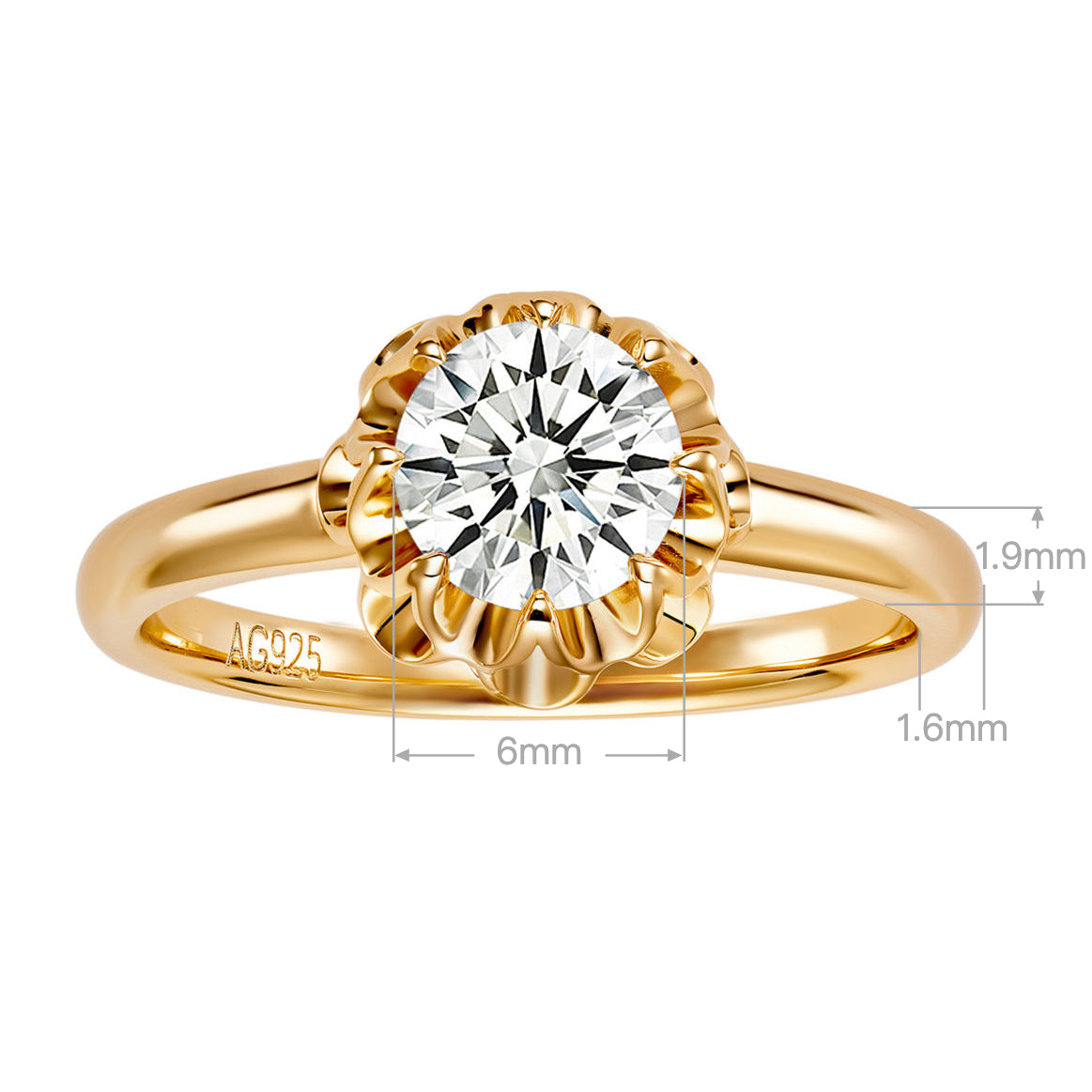 Vintage Bouquet Old European Cut Ring | Silver Ring