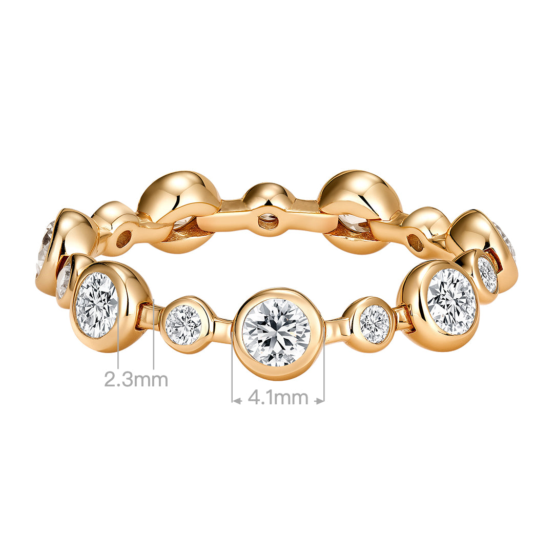 Chic Bubble Chain Ring | Silver Ring