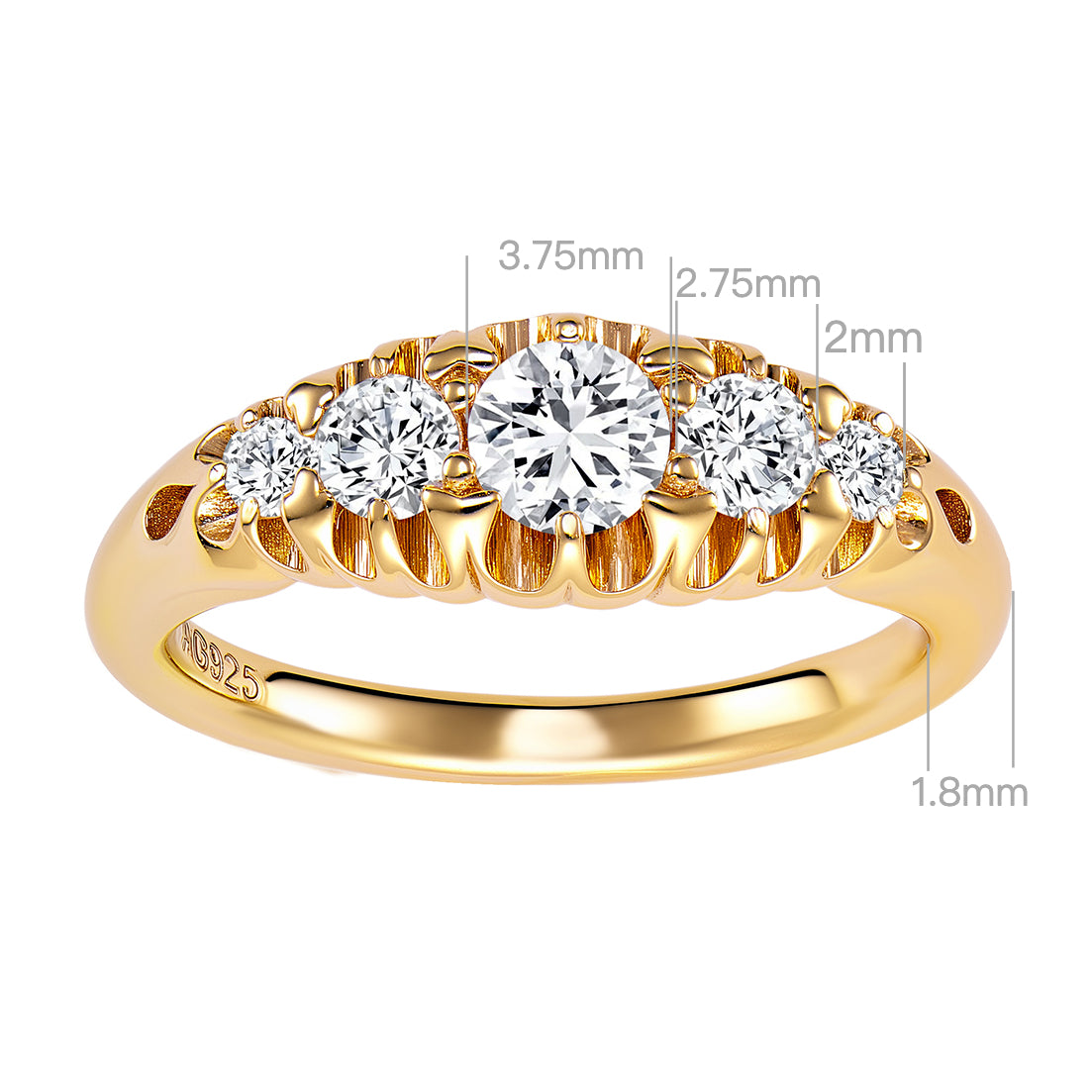 Vintage European-Style Band Ring | Silver Ring