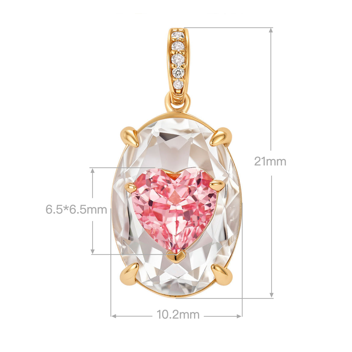 Sweet Heart Clip Pendant | Silver Necklace