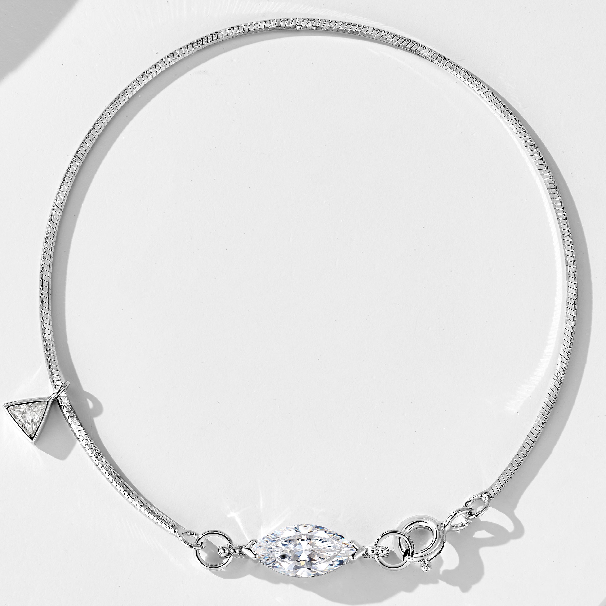 Marquise Snake Bone Bracelet｜Silver Bracelet
