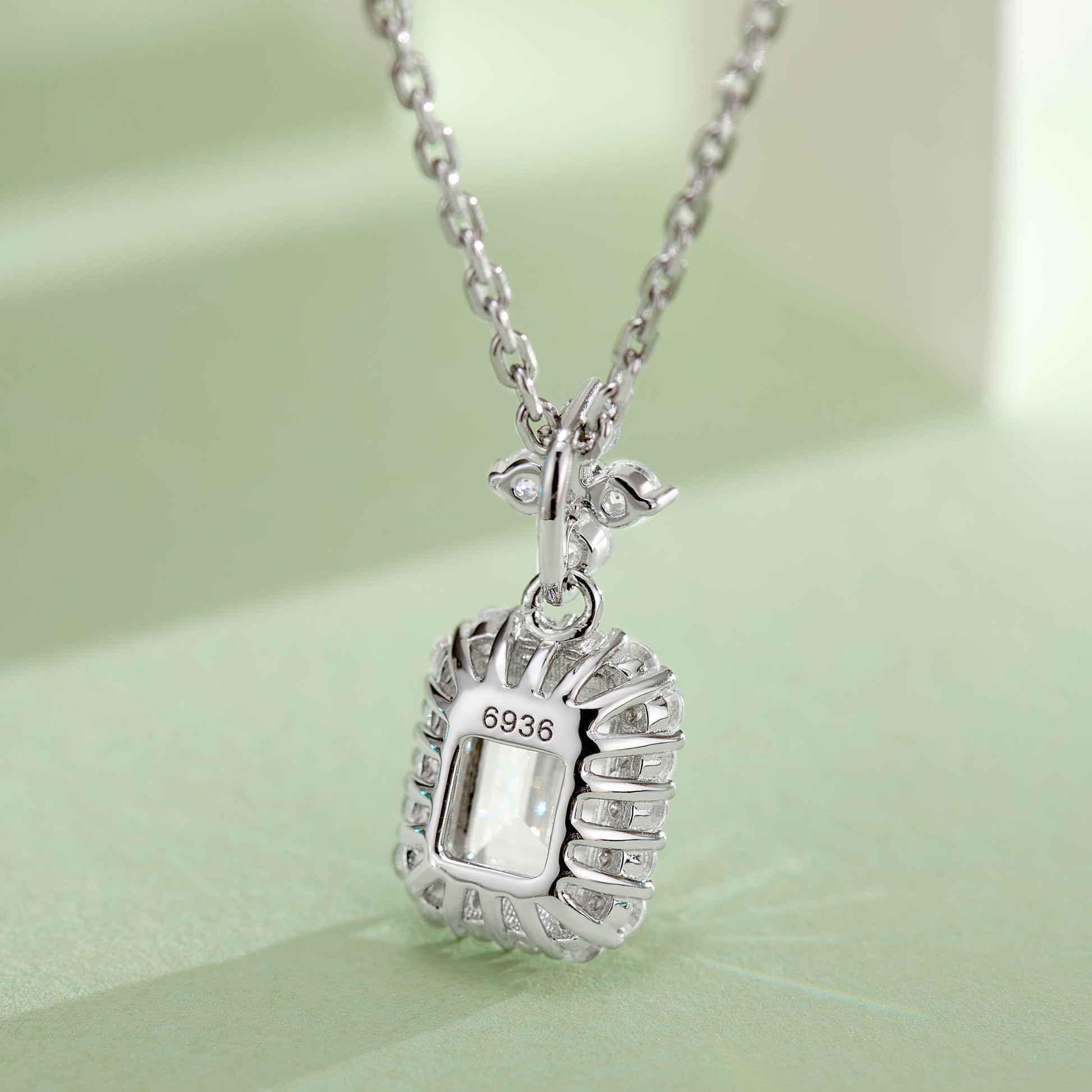 Trendy Perfume Bottle Shaped Pendant | Silver Necklace