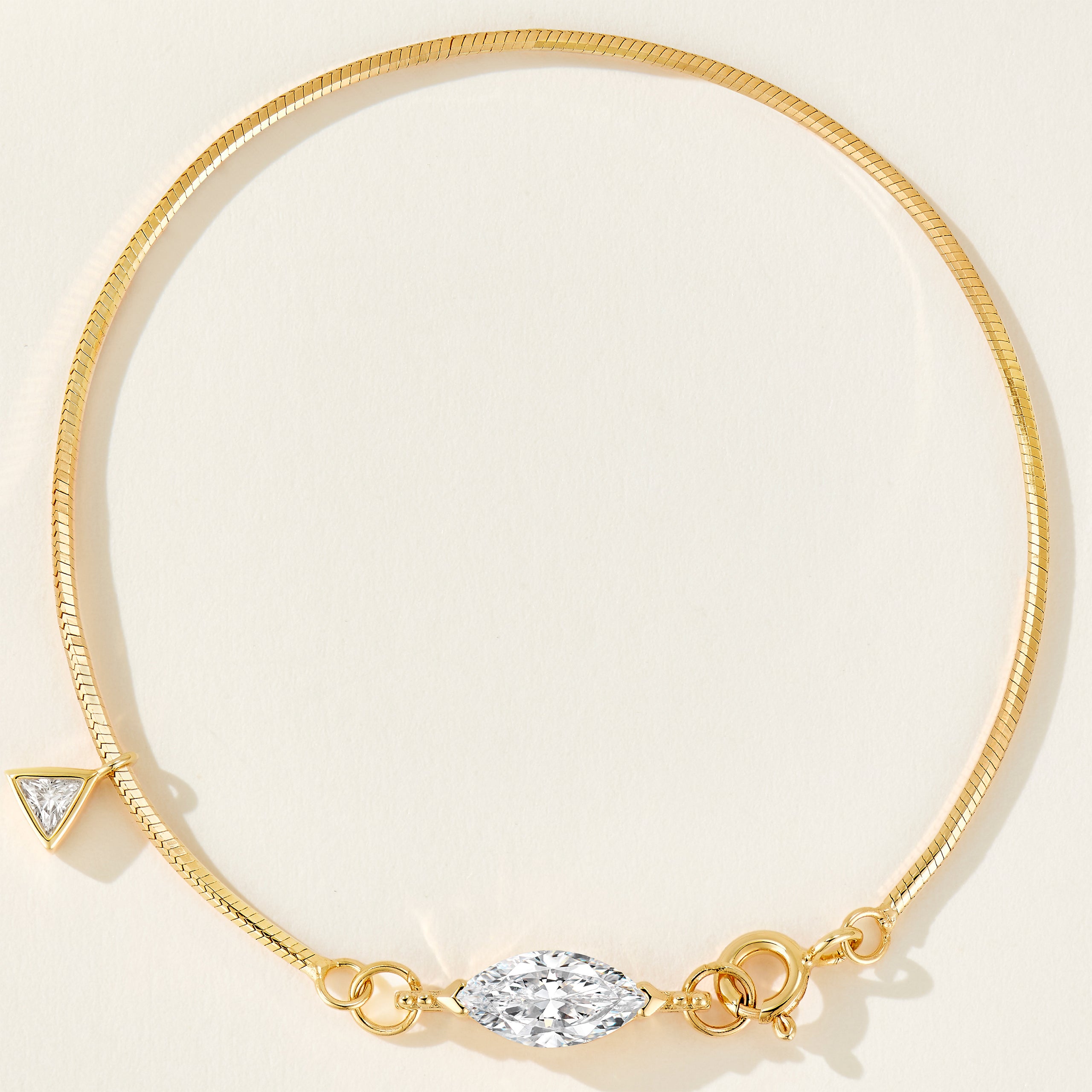 Marquise Snake Bone Bracelet｜Silver Bracelet