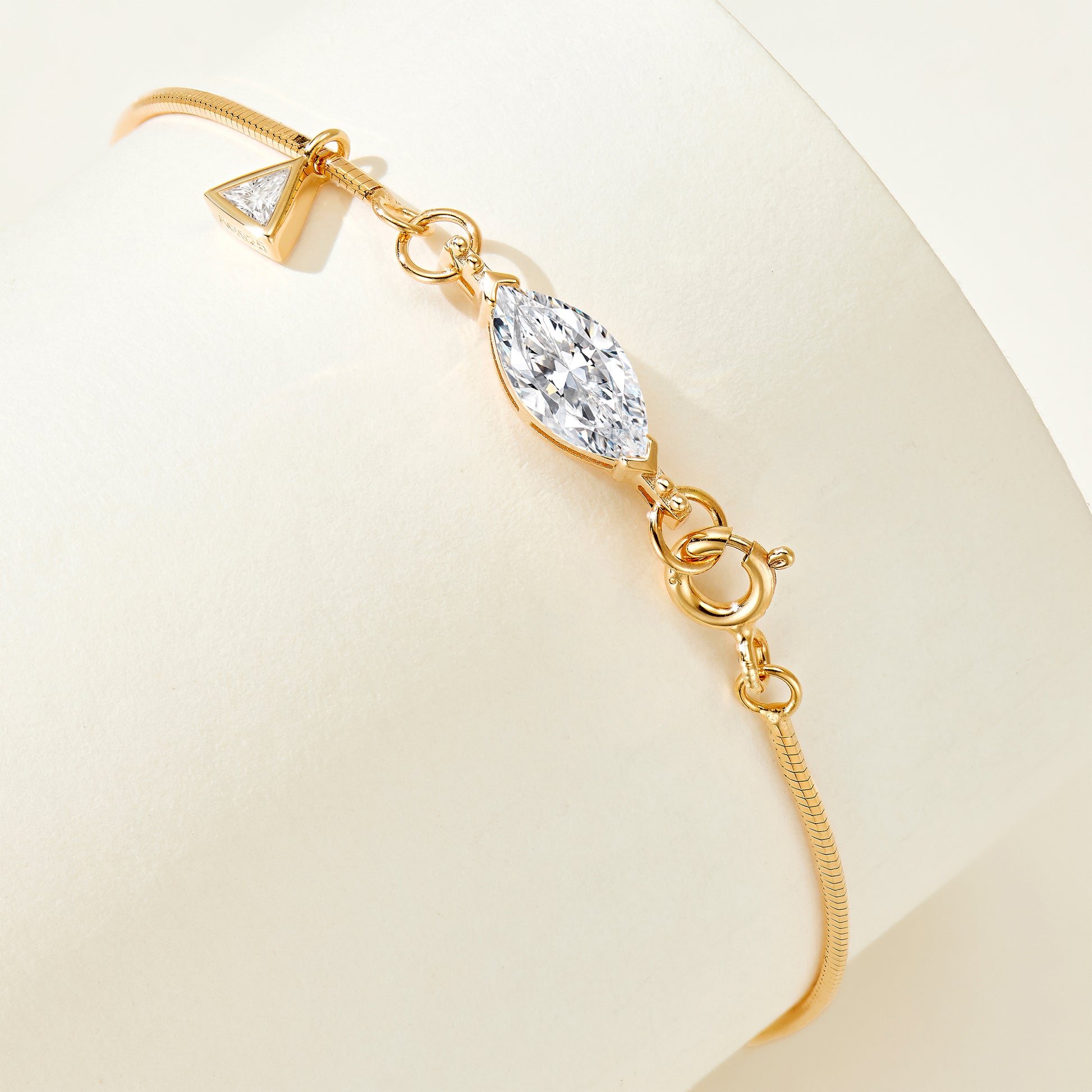 Marquise Snake Bone Bracelet｜Silver Bracelet