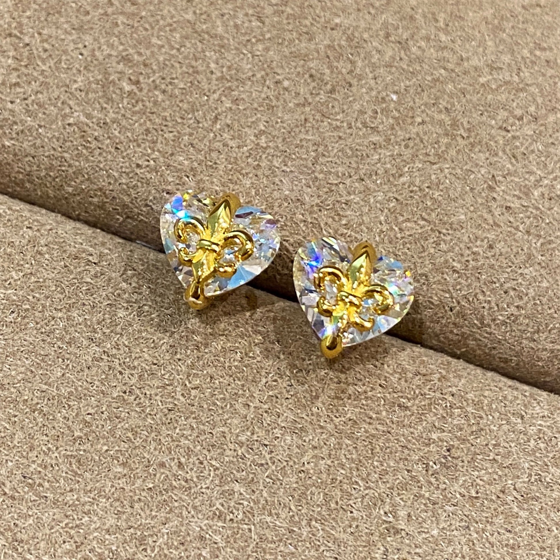 Iris Heart Earrings | Silver Earrings