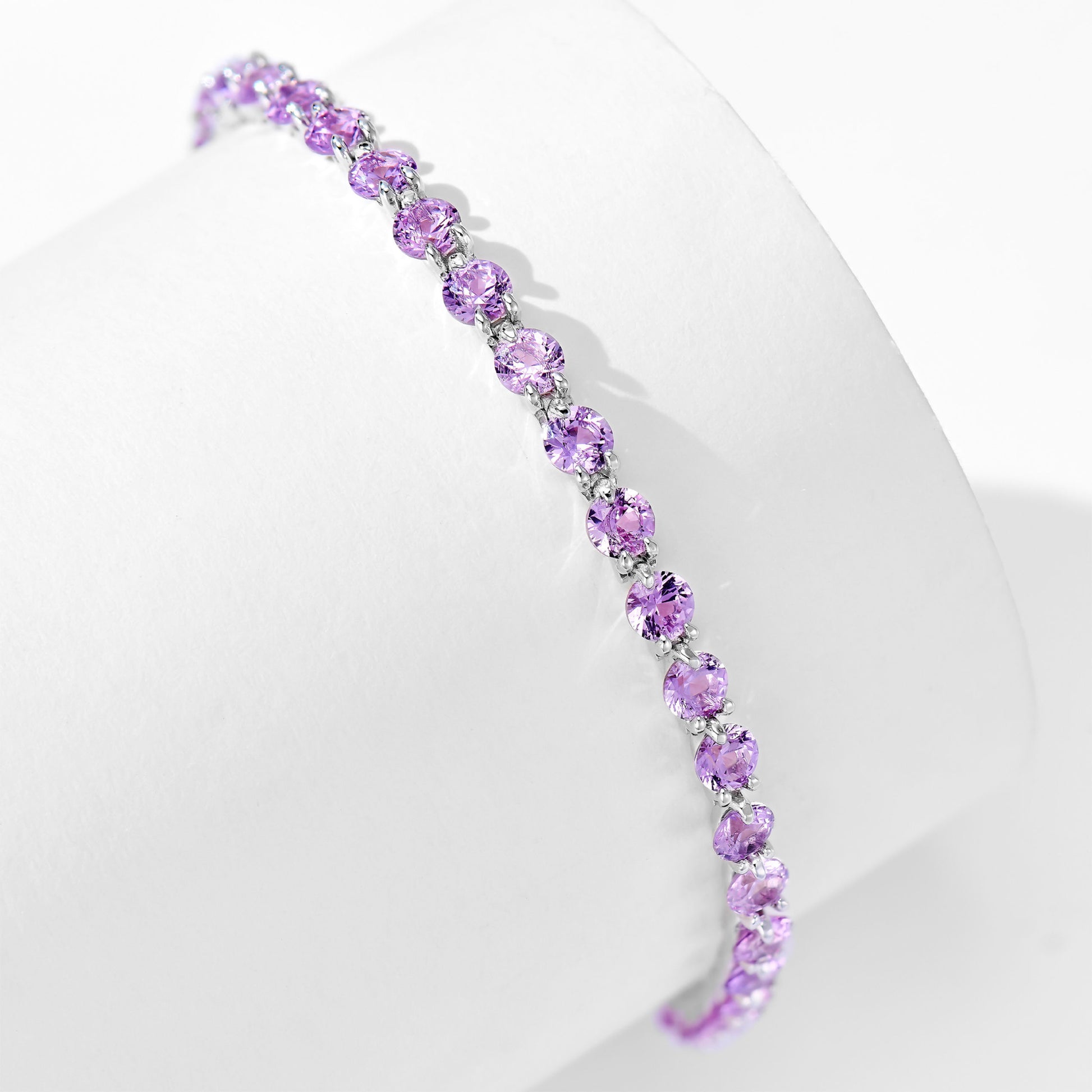 3.5mm Purple Gemstone Bracelet｜Silver Bracelet
