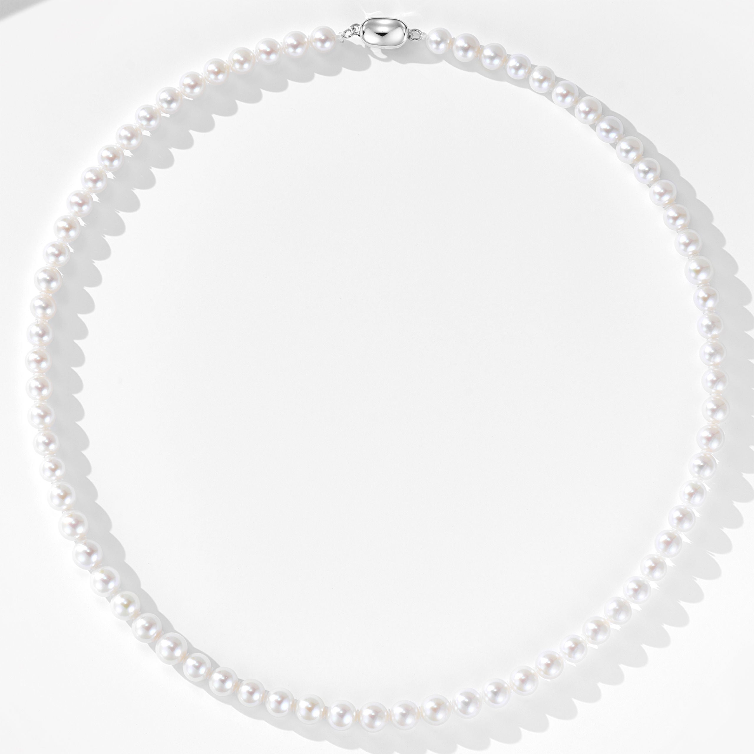 Natural pearl necklace [6-7mm]| Silver Necklace