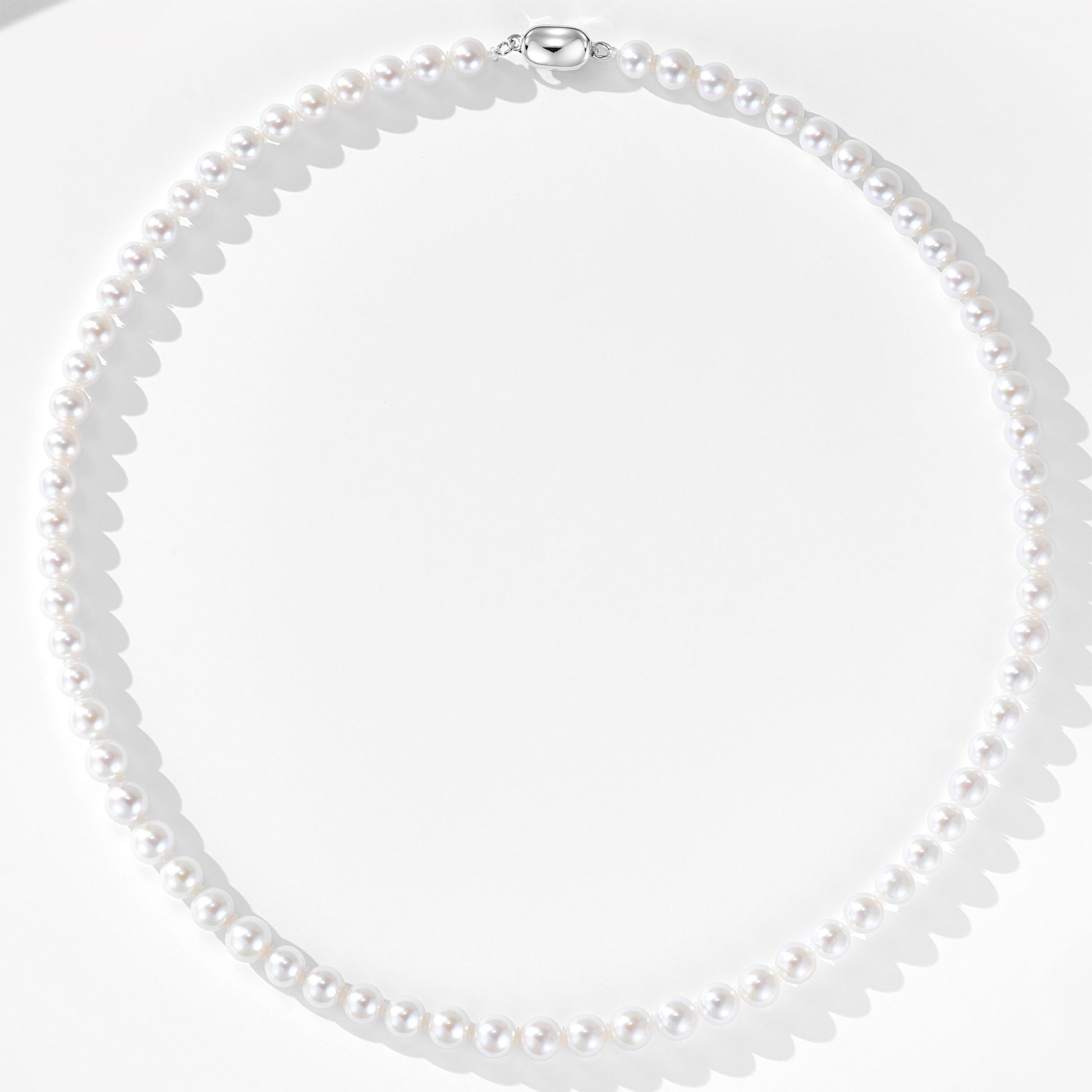 Natural pearl necklace [6-7mm]| Silver Necklace