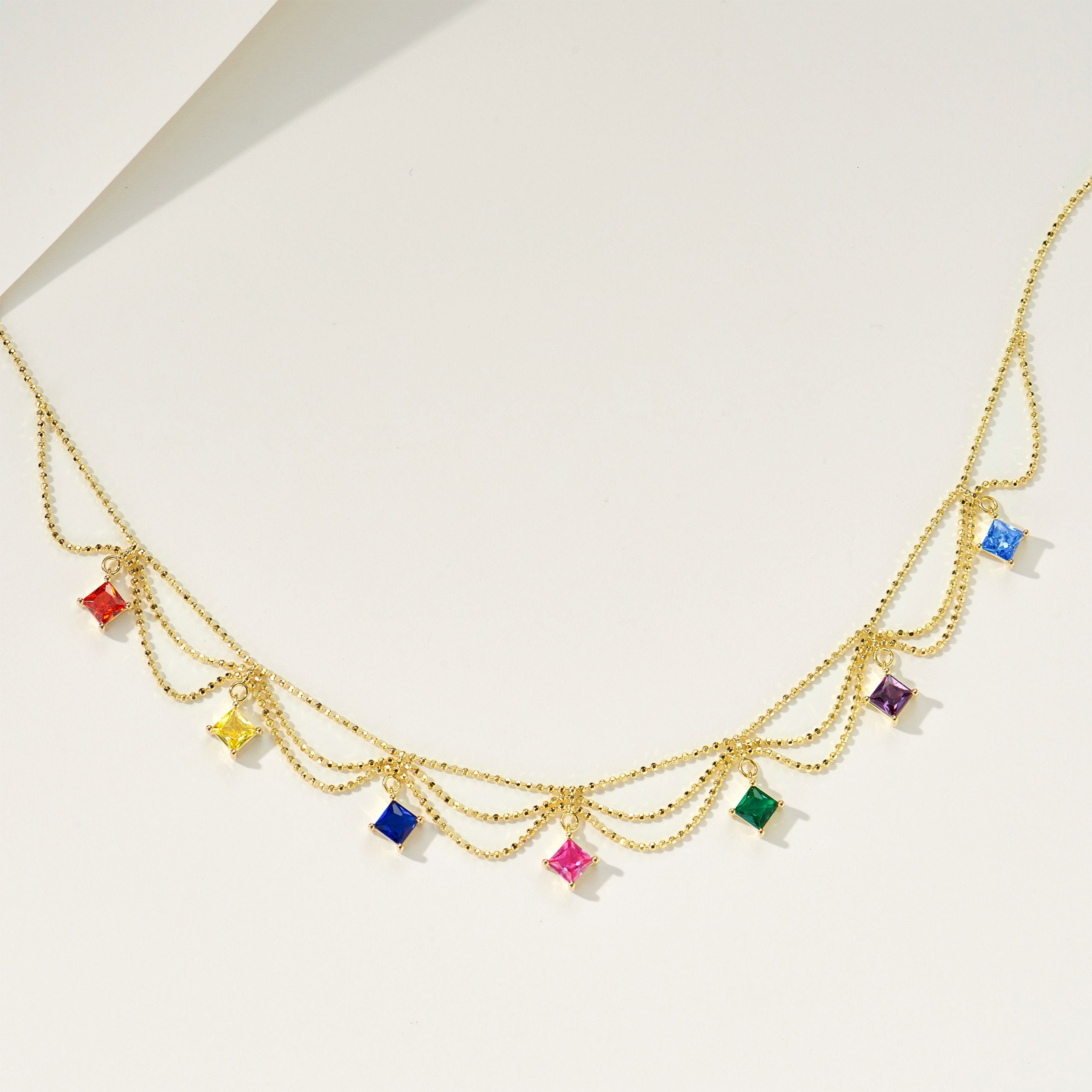 Rainbow Princess Necklace｜Silver Necklace